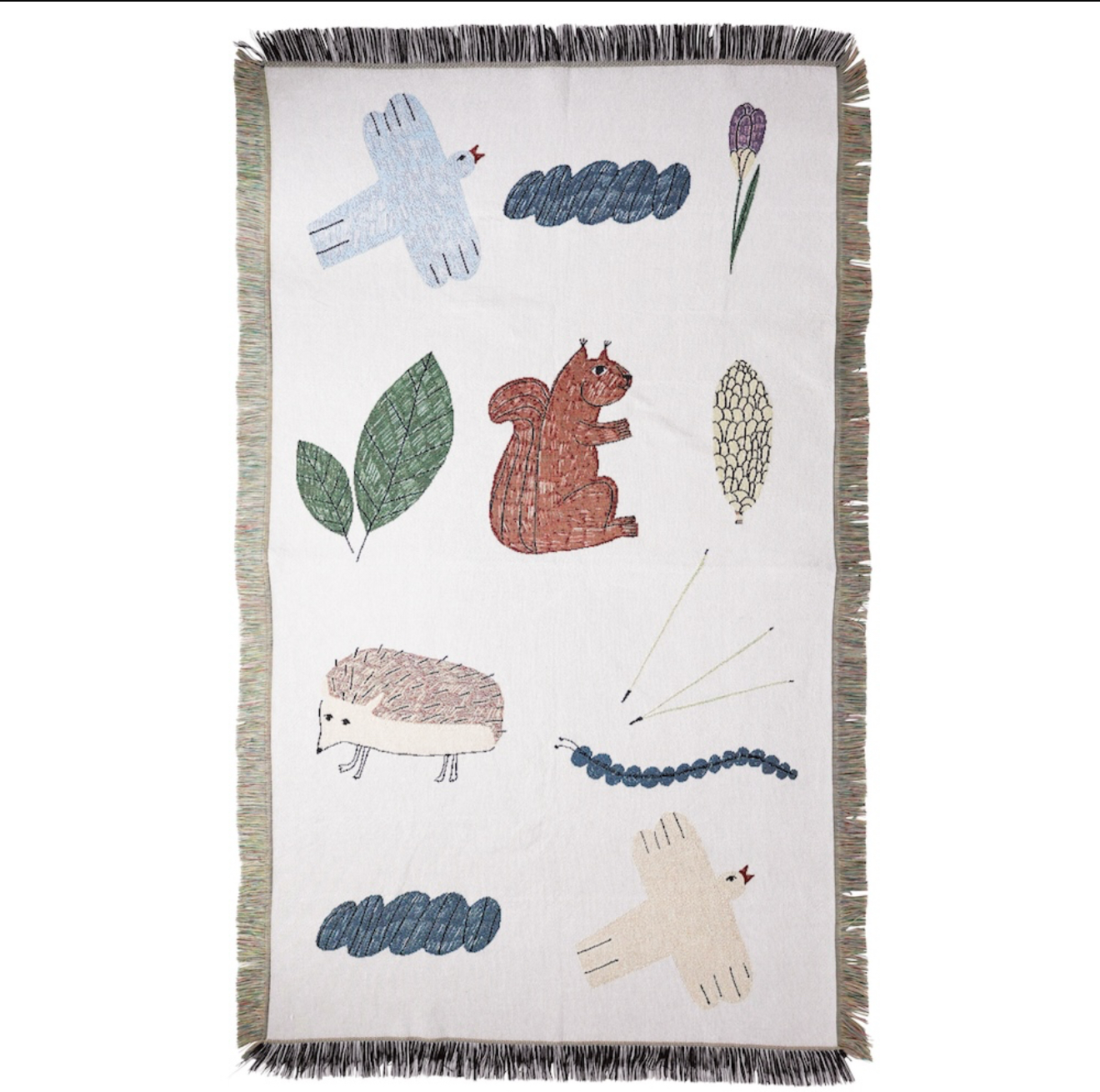 OLYA 掛毯地毯 森林動物