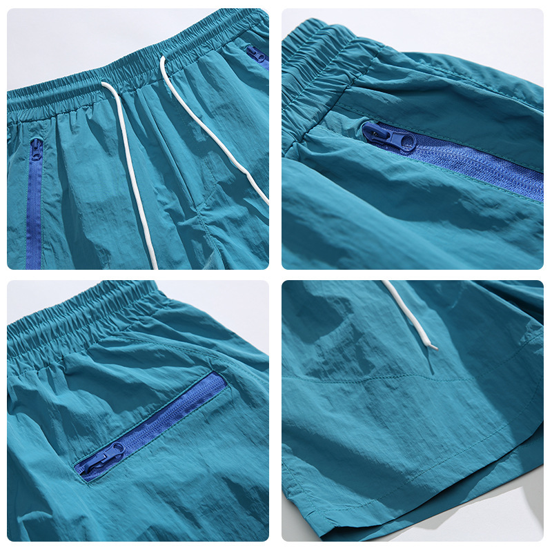 7M23 凹豆機能感速乾撞色短褲 四色