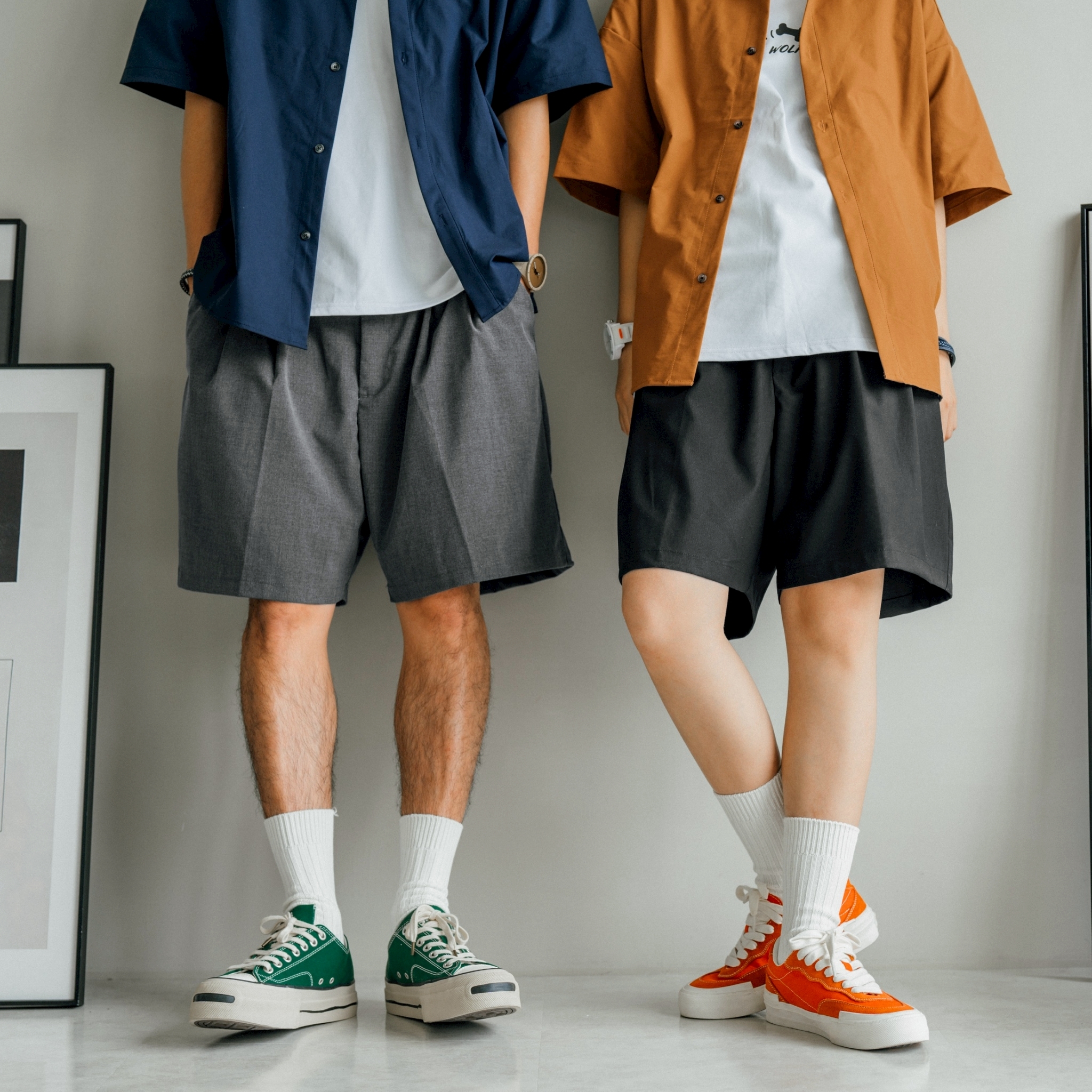 SBG 寬鬆打折西裝短褲 SB5462