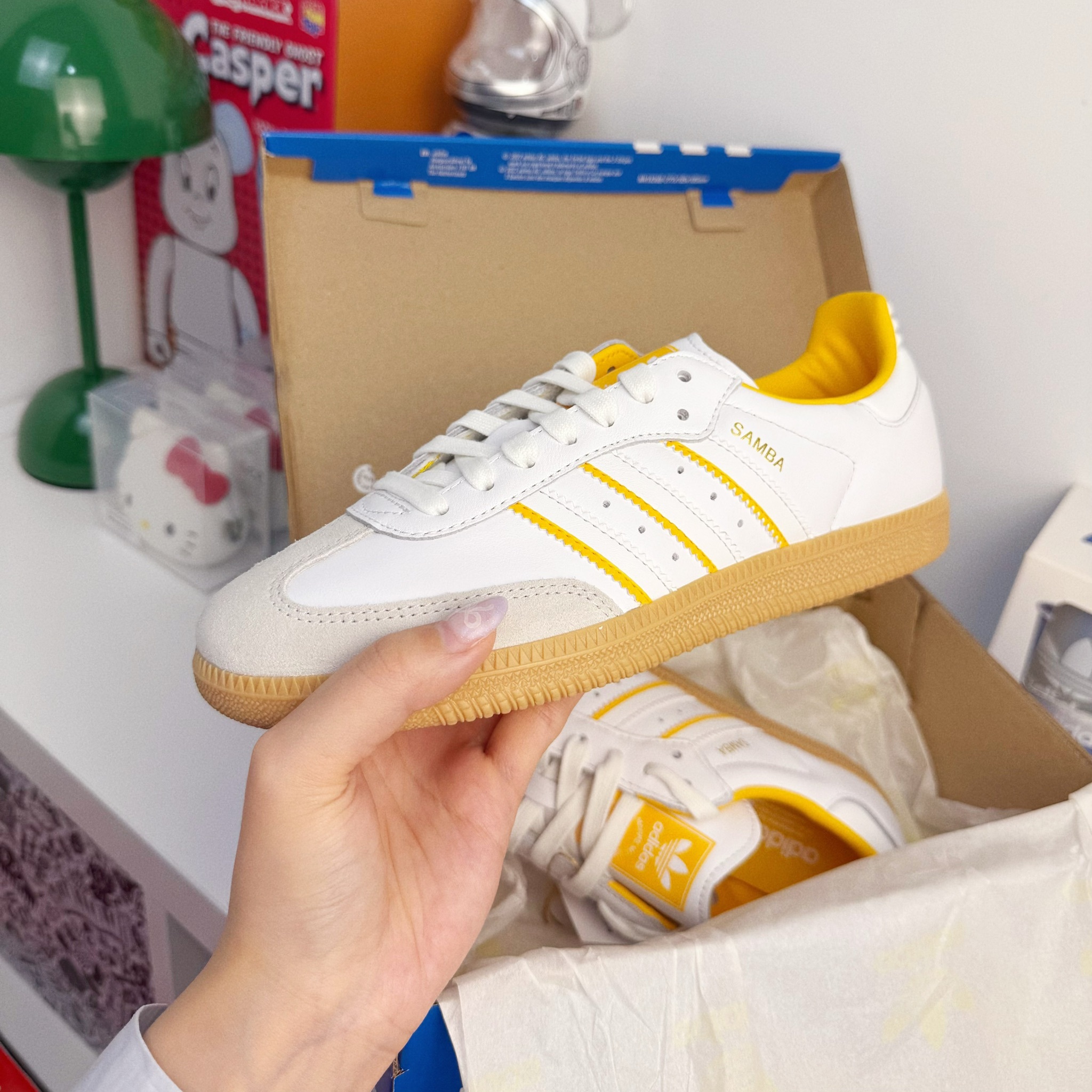 Adidas Originals Samba OG 復古黃 白色 黃色 焦糖 男女 復古 森巴鞋 ID1479