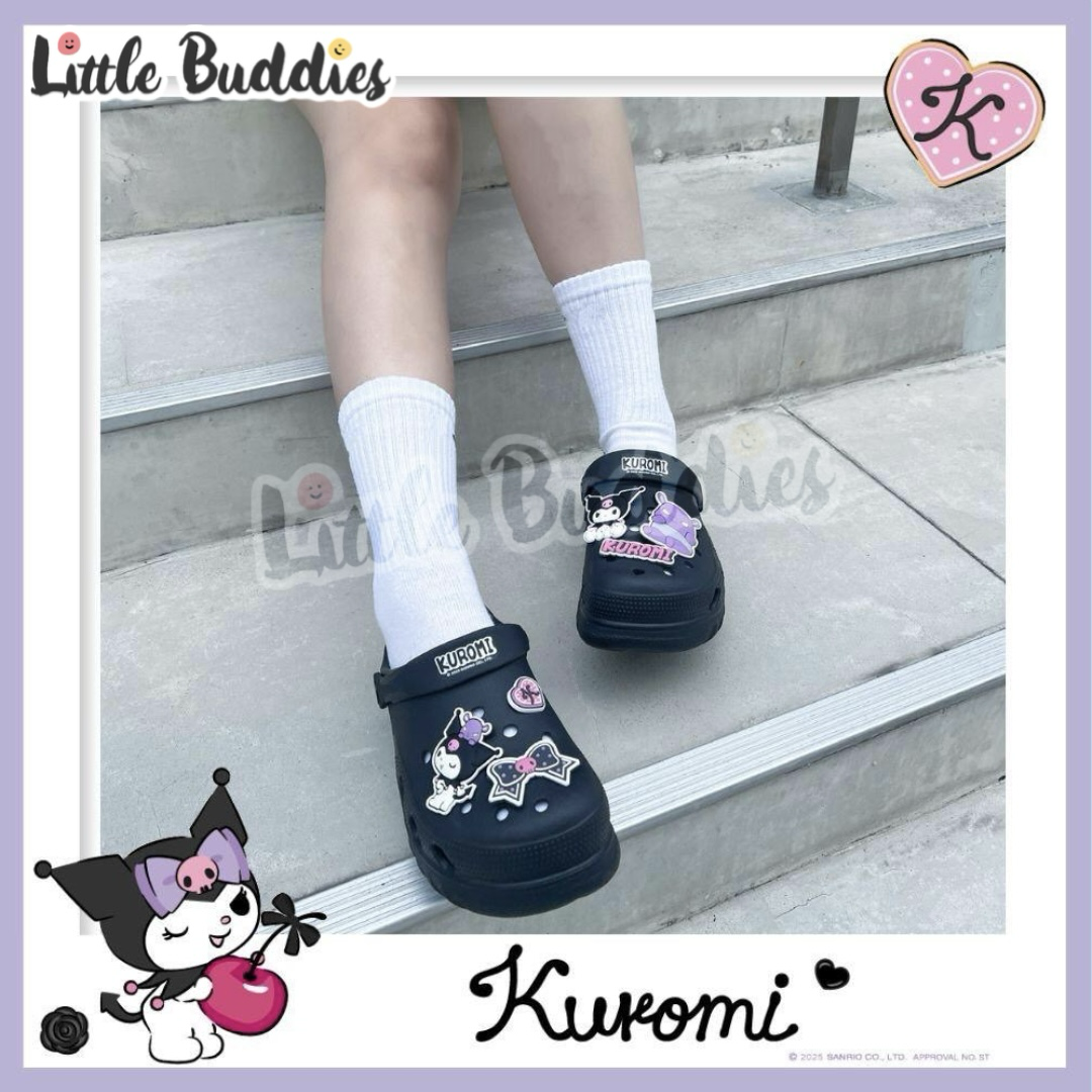 台灣製 Sanrio Kuromi 厚底洞洞鞋