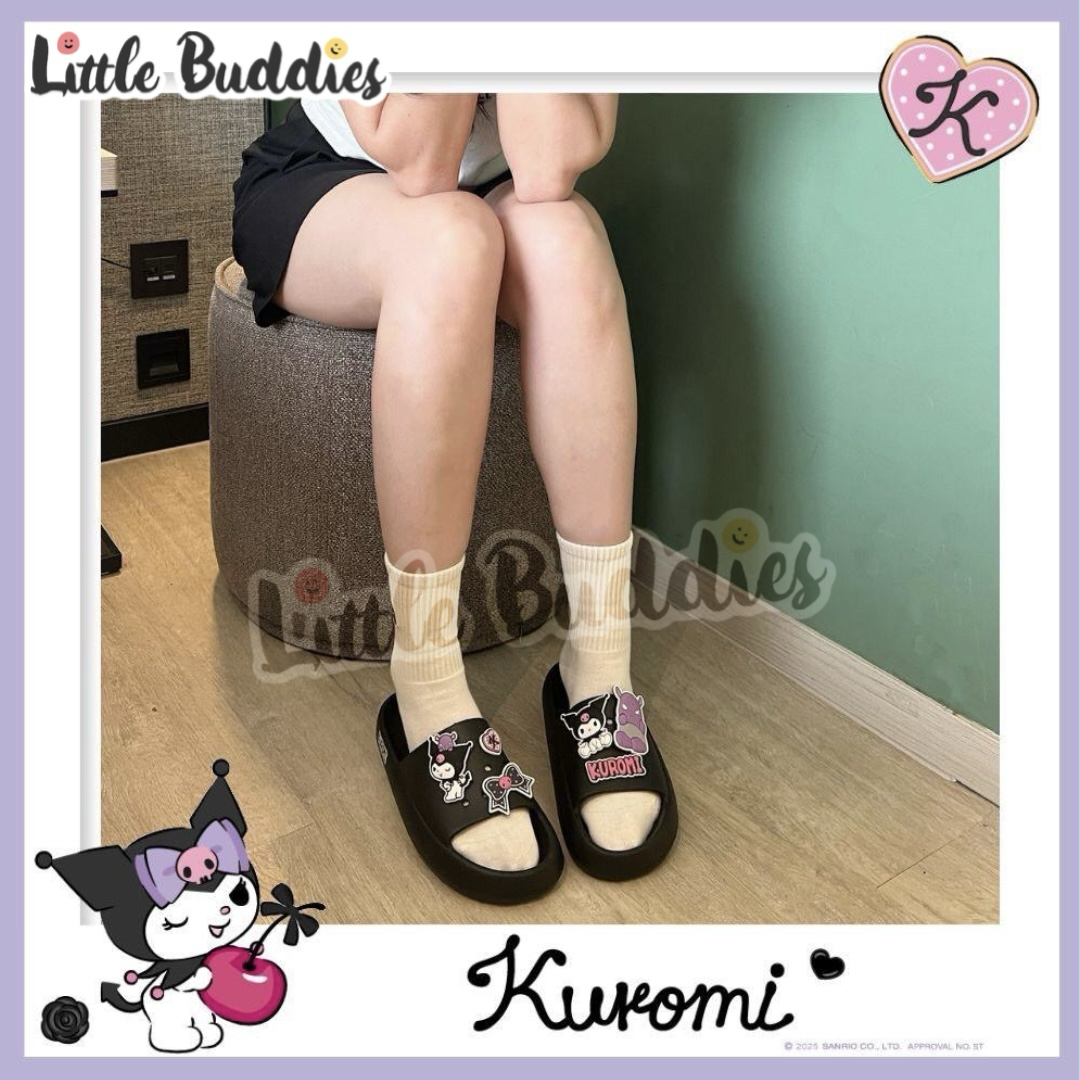 台灣製 Sanrio Kuromi 厚底輕量涼拖鞋