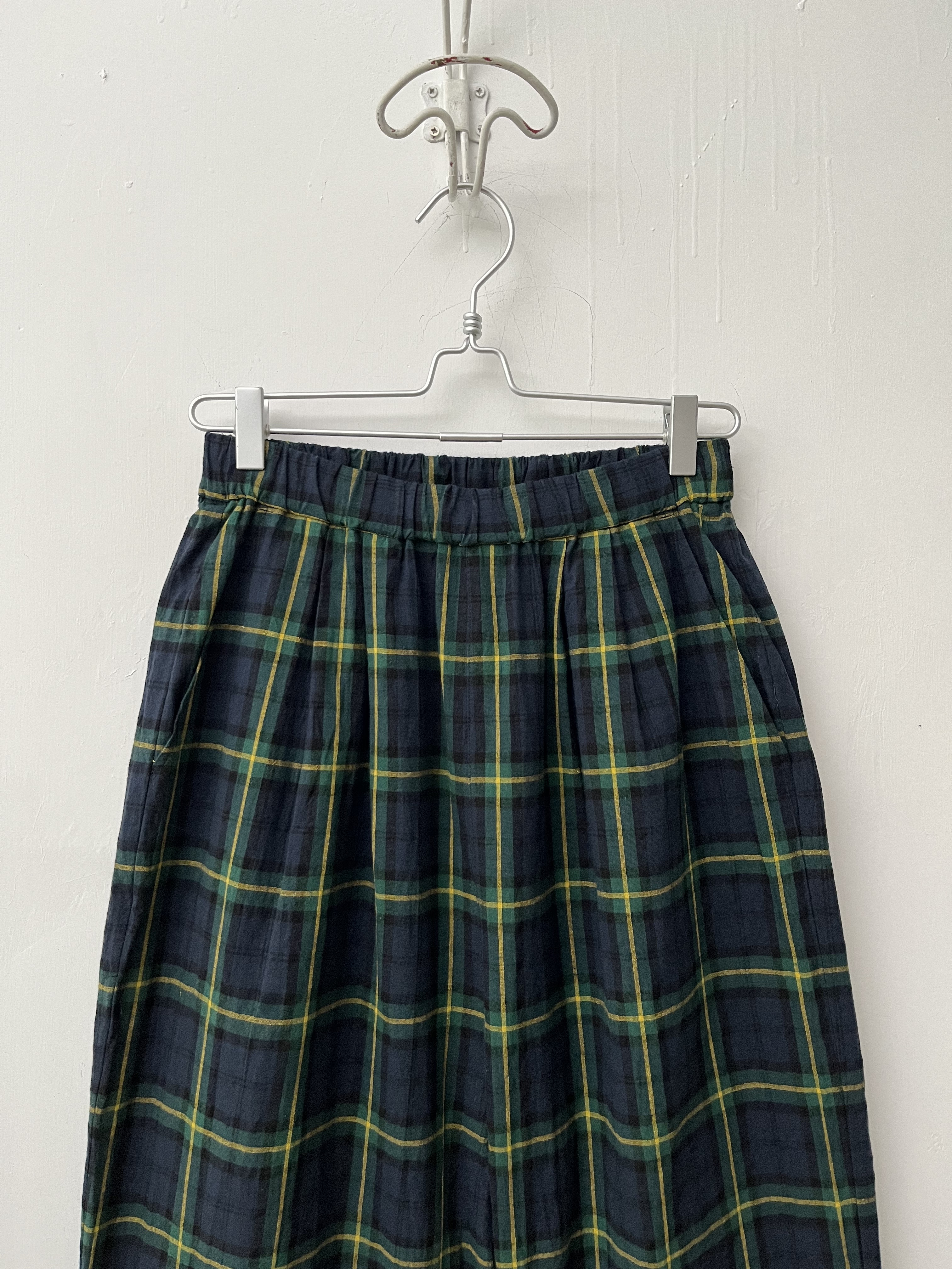 日本製MidiUmi綠蓝色格仔褲