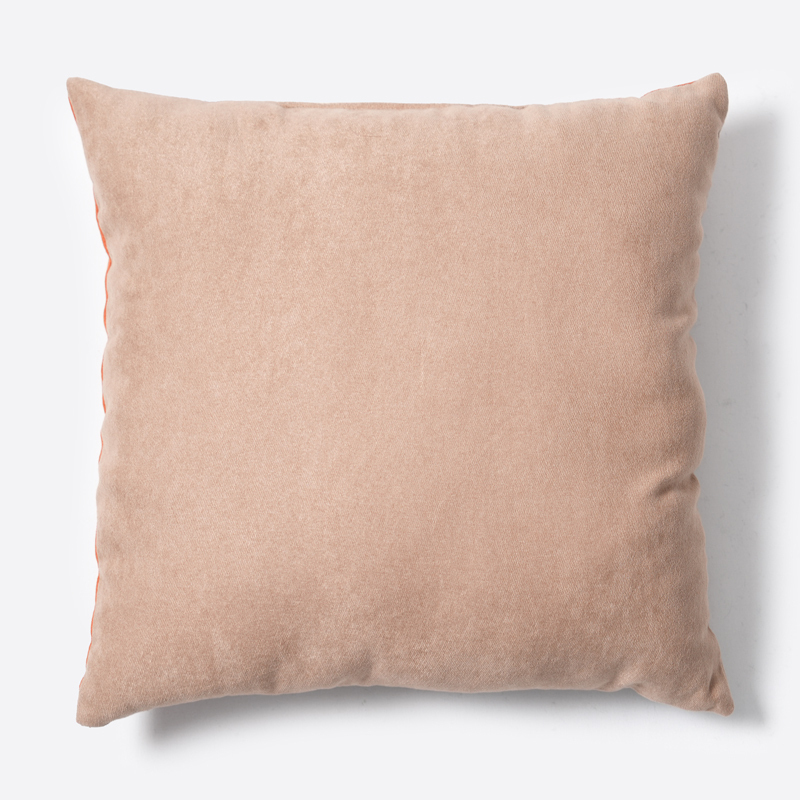 SP 靠枕/橘紅×卡其色 45×45cm