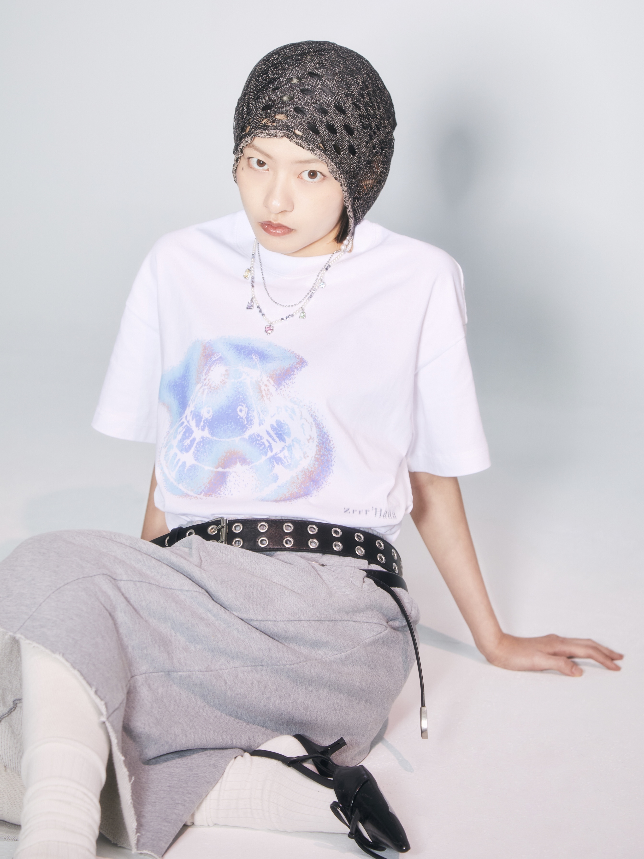 pip｜"Zrrr'Haaa" PRINTED T-SHIRT (White)