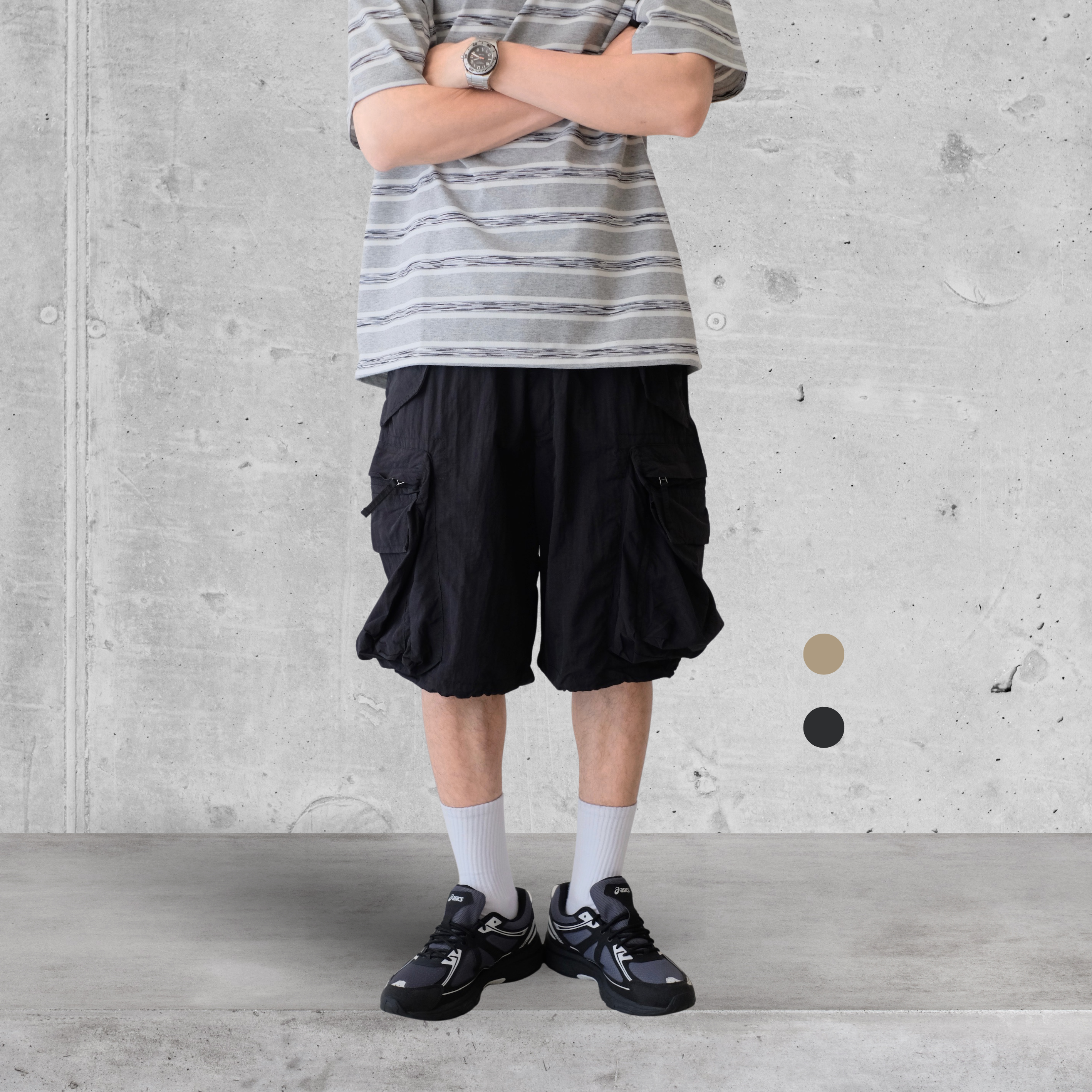 （現貨）WP052 機能 立體 多口袋 拉鍊 工裝 五分褲