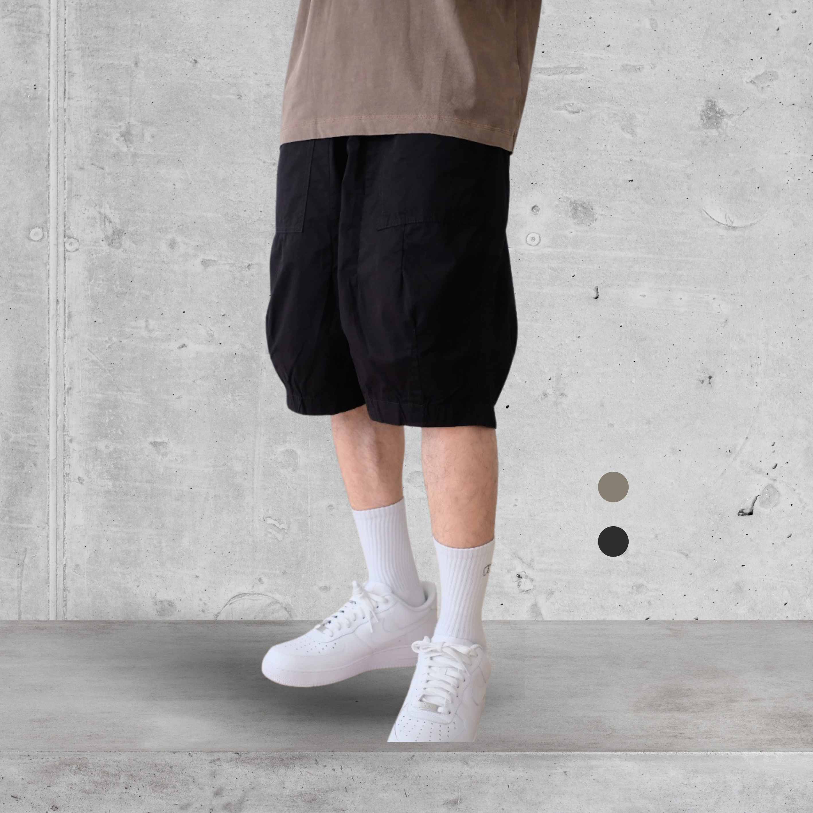 （現貨）售完不補 WP051 日系 鬆緊抽繩 繭型 工裝 燈籠褲 短褲