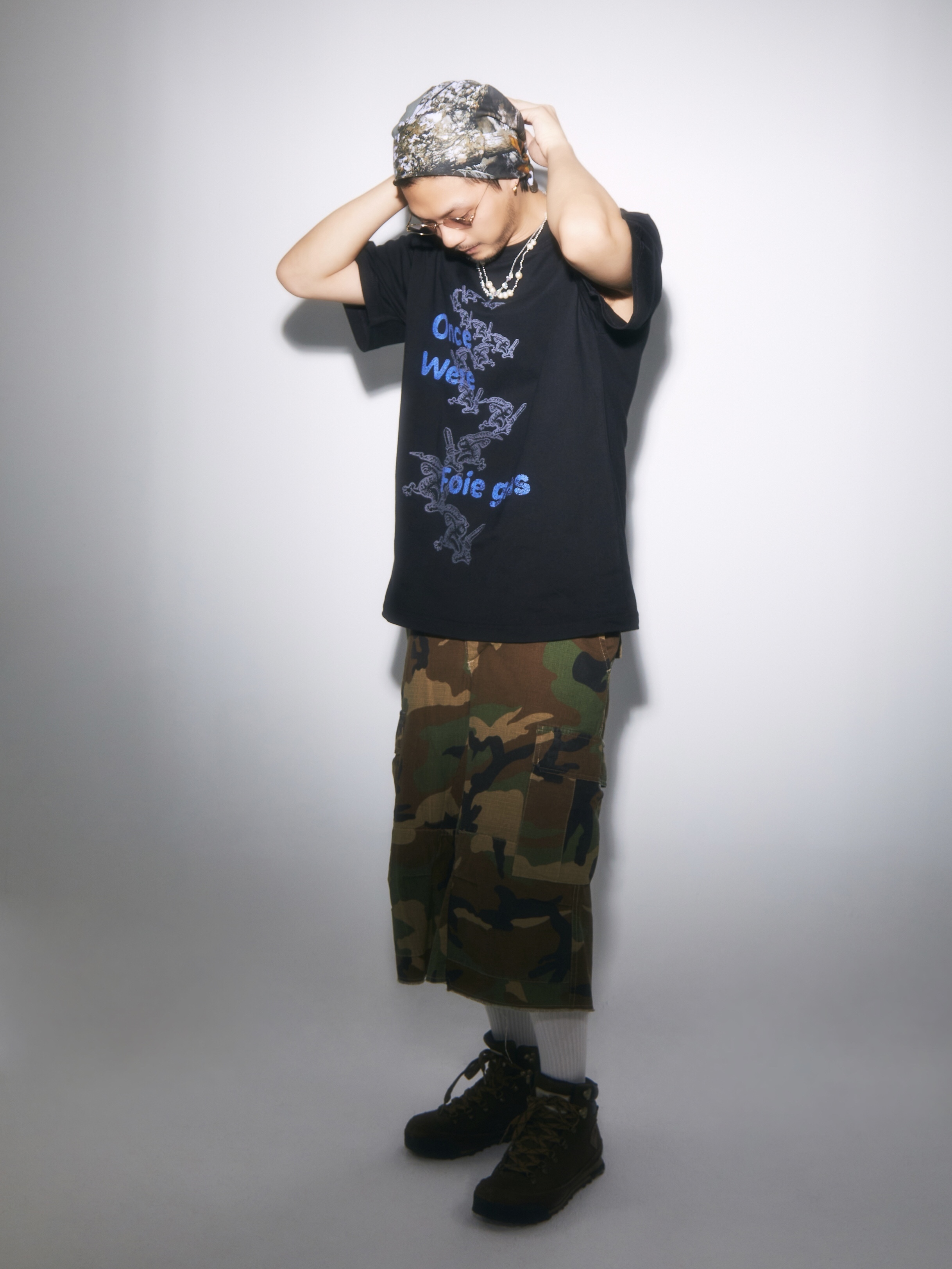 pip｜"Once Were Foie gras" PRINTED T-SHIRT (Black)