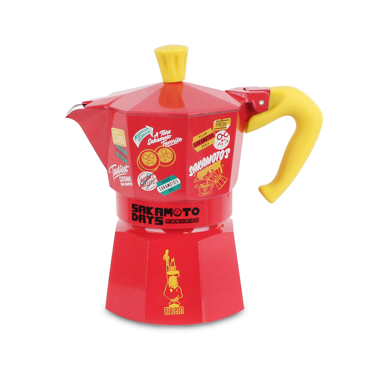 意大利 BIALETTI x《坂本日常》限量聯乘 3杯裝鋁質摩卡咖啡壺-紅 -0005405FB