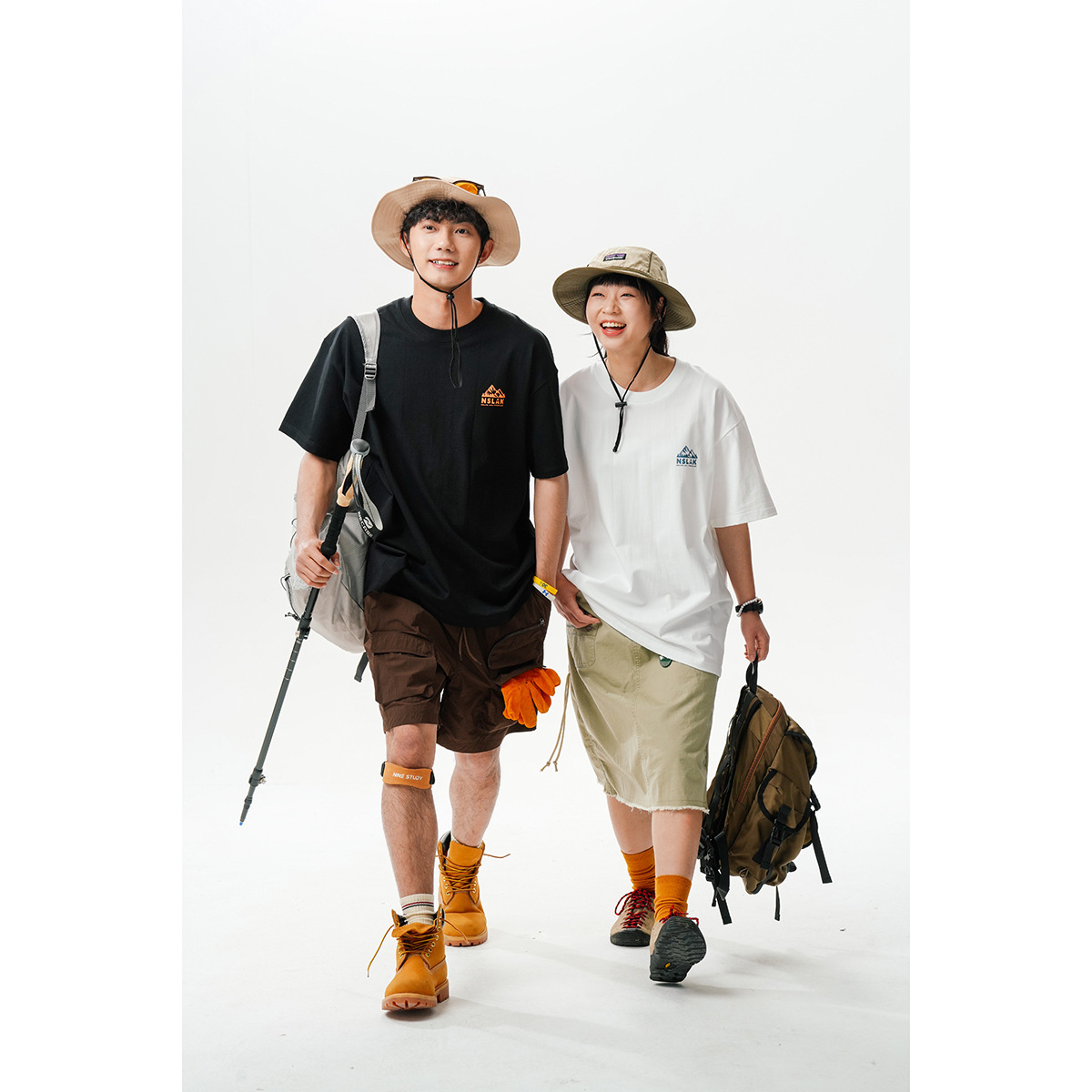 7M15 山系凹豆手繪風短棉TEE 三色