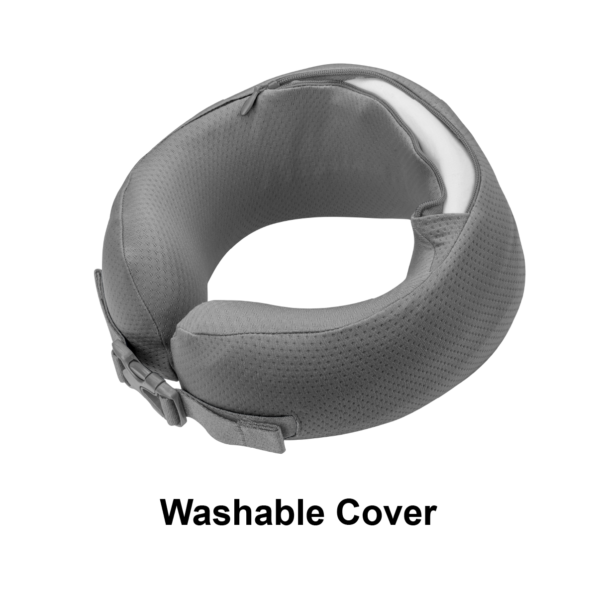 EASYNAP 便攜記憶海綿頸枕 (備便攜收納盒) 細碼深灰色