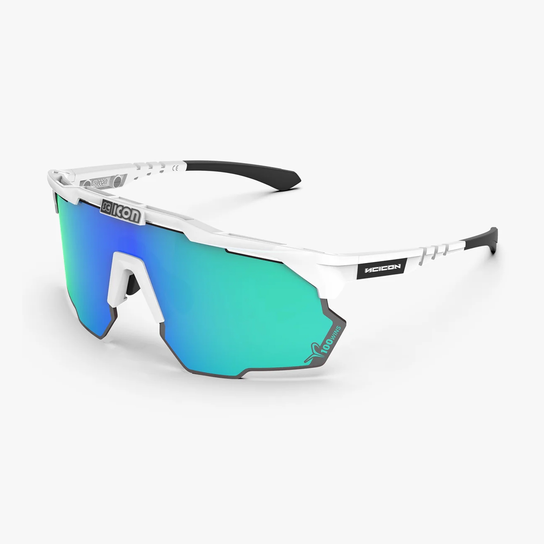 限量現貨【SCICON】Aeroshade kunken 運動風鏡 / 浩克白框 100 WINS (附透明鏡片)
