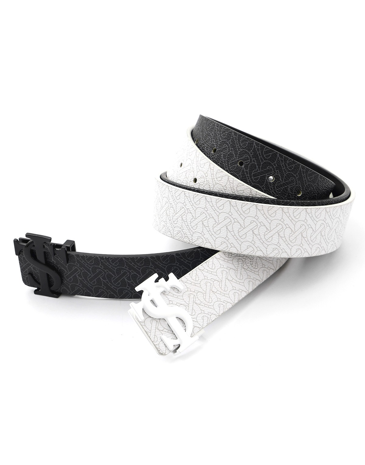 STK SmallTownKid 老花字母 雙色 皮帶