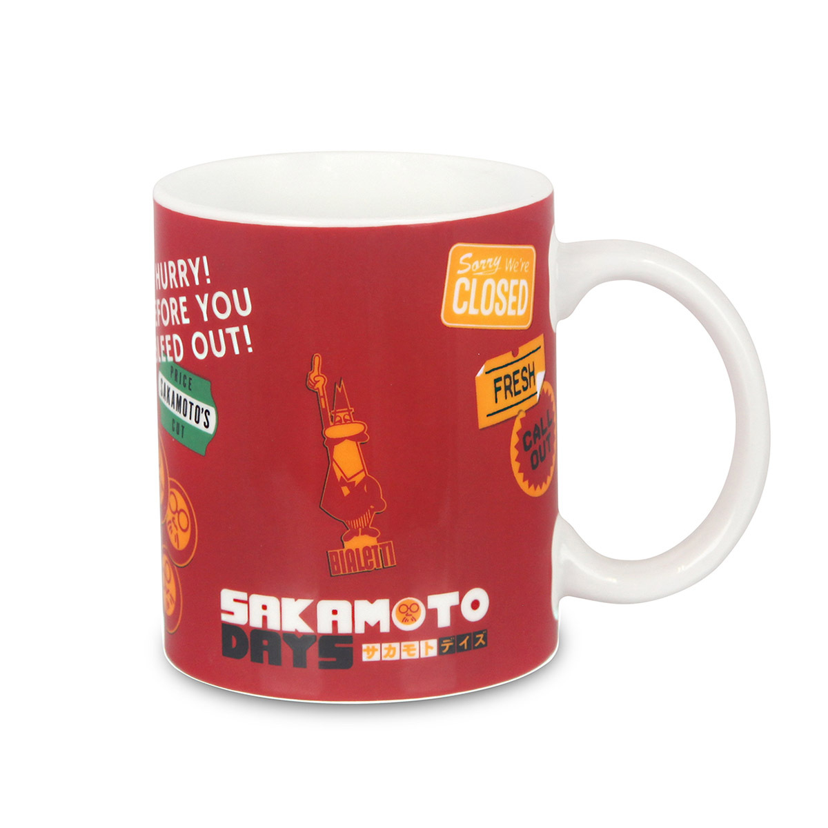 意大利 BIALETTI x《坂本日常》限量聯乘- 350ml 陶瓷馬克杯 -紅 -SAKAD01FB