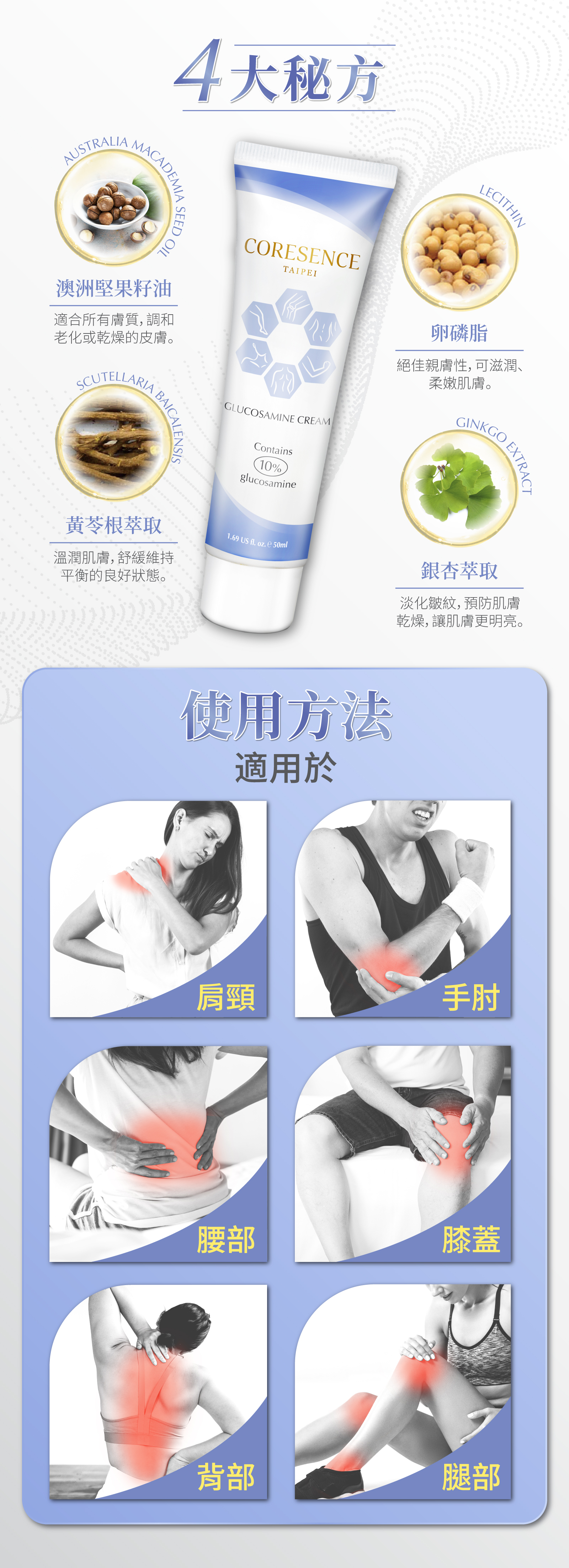 CORESENCE 蔻仙詩 葡萄糖胺乳霜