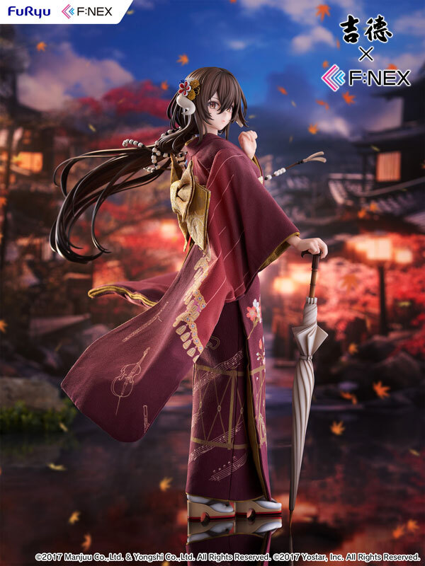 預訂6月   FURYU 吉徳×F：NEX   三笠 青花小町ver.  日本人形 Yoshitoku x F:NEX Mikasa blue flower komachi ver -Japanese Doll- 1/4 Scale Figure Pre-order