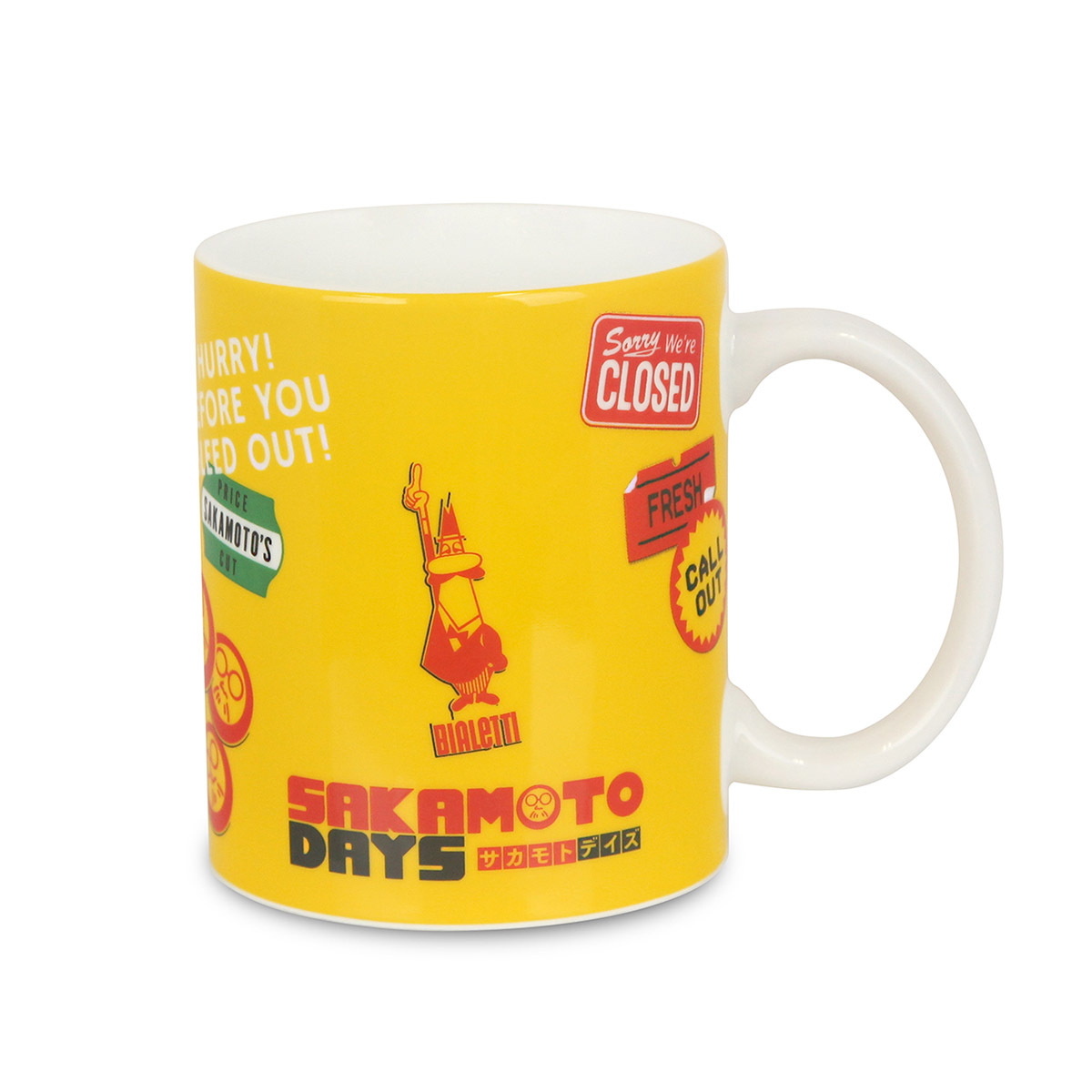 意大利 BIALETTI x《坂本日常》限量聯乘- 350ml 陶瓷馬克杯 -黃 -SAKAD02FB