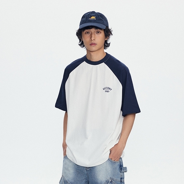 7M09 美式復古雙面印花短棉TEE 三色