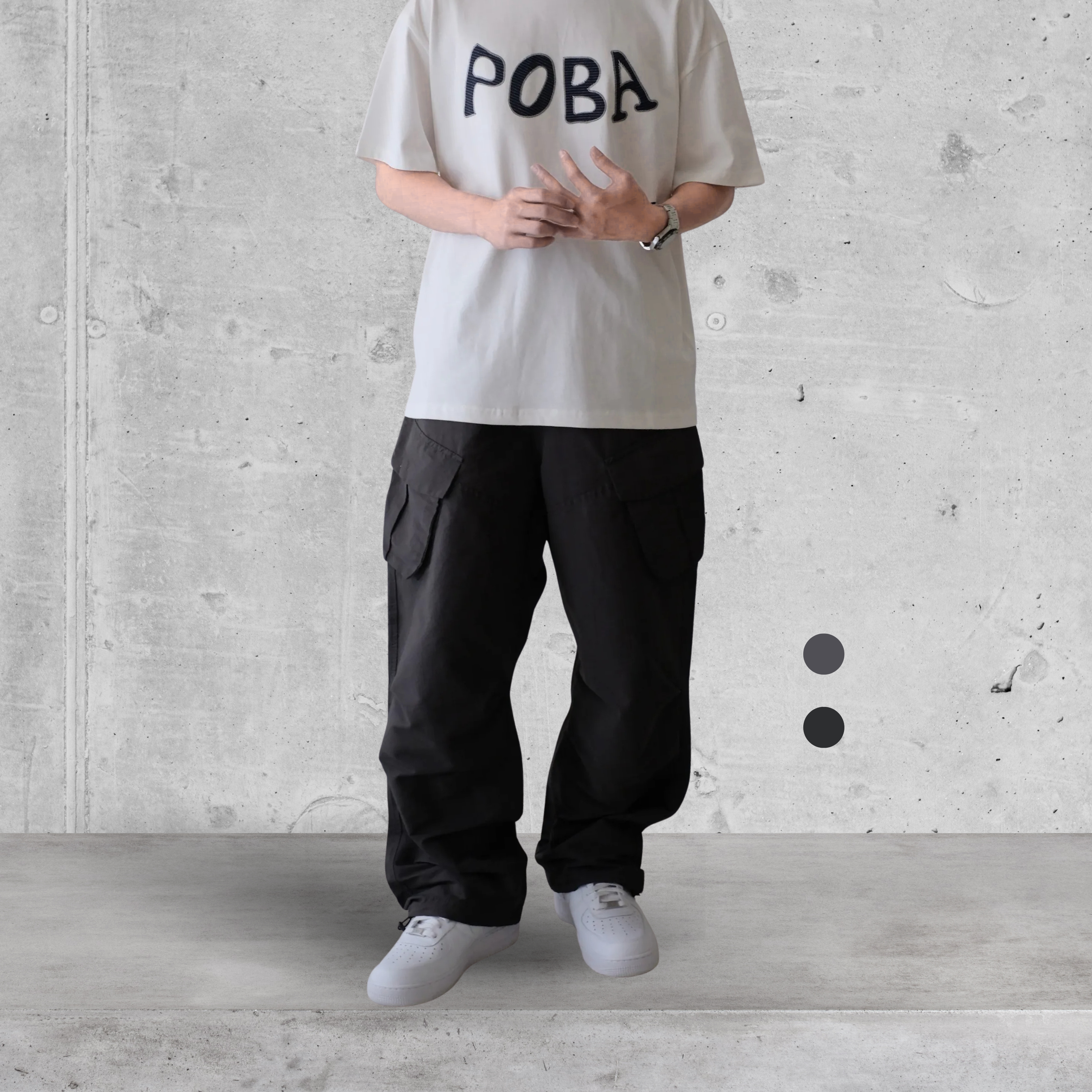 （現貨）售完不補 WP047 斜口袋 膝摺痕 可縮口 傘兵 工裝長褲