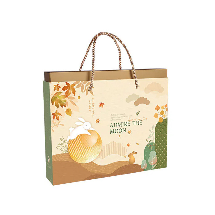 抽屜式提盒(L) 中秋 暖暖秋楓 10入/包 32.5*6*27cm【3A18-230004】