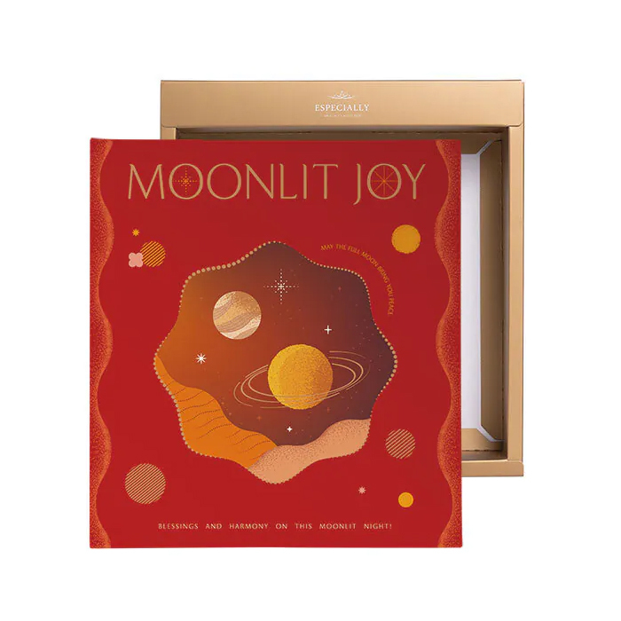 單層禮盒 中秋 琉金月光 10入/包 26.2*23.8*5.5cm【3A01-221502】