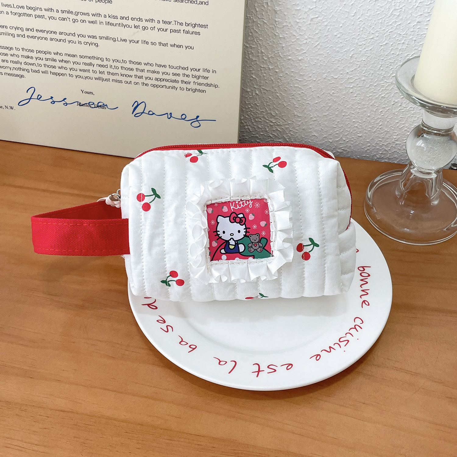 《6127》櫻桃KT手腕化妝包