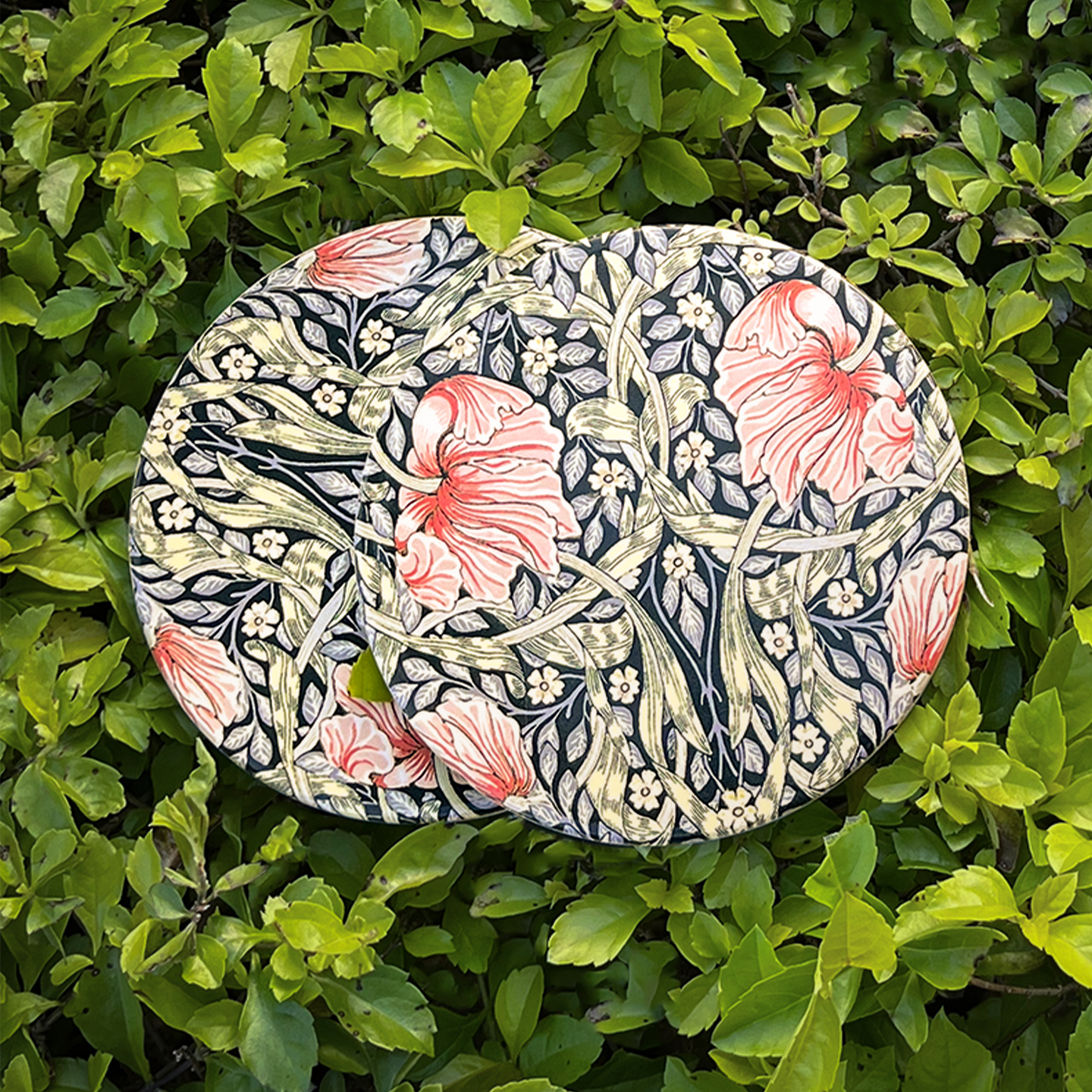 【LESSER & PAVEY】 Wm.Morris Pimpernel Blush 陶瓷杯墊4入組
