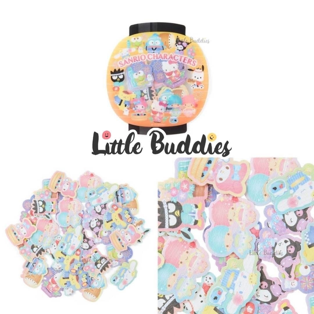 日版Sanrio 浴衣造型貼紙 附燈籠形夾鍊袋