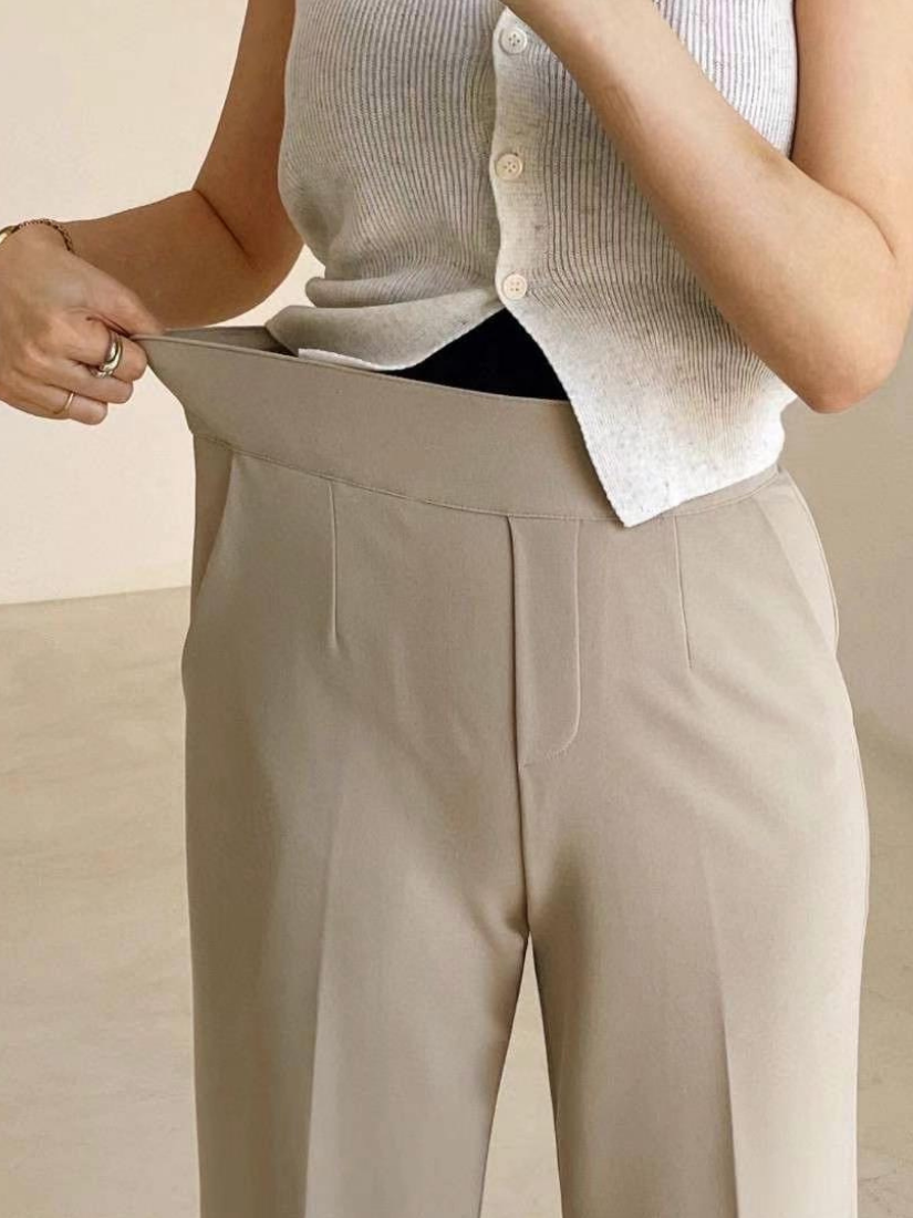 Paige 都會西裝版微寬褲 [ 黑色 / S ]