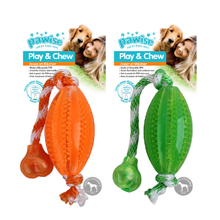 Pawise⎜橡膠玩樂欖球狗玩具 (No.14560)