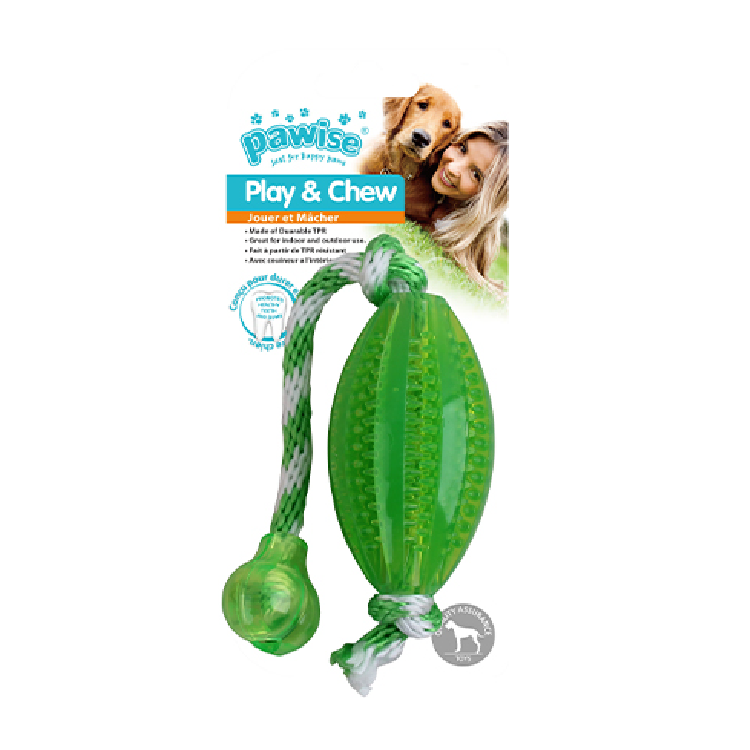 Pawise⎜橡膠玩樂欖球狗玩具 (No.14560)