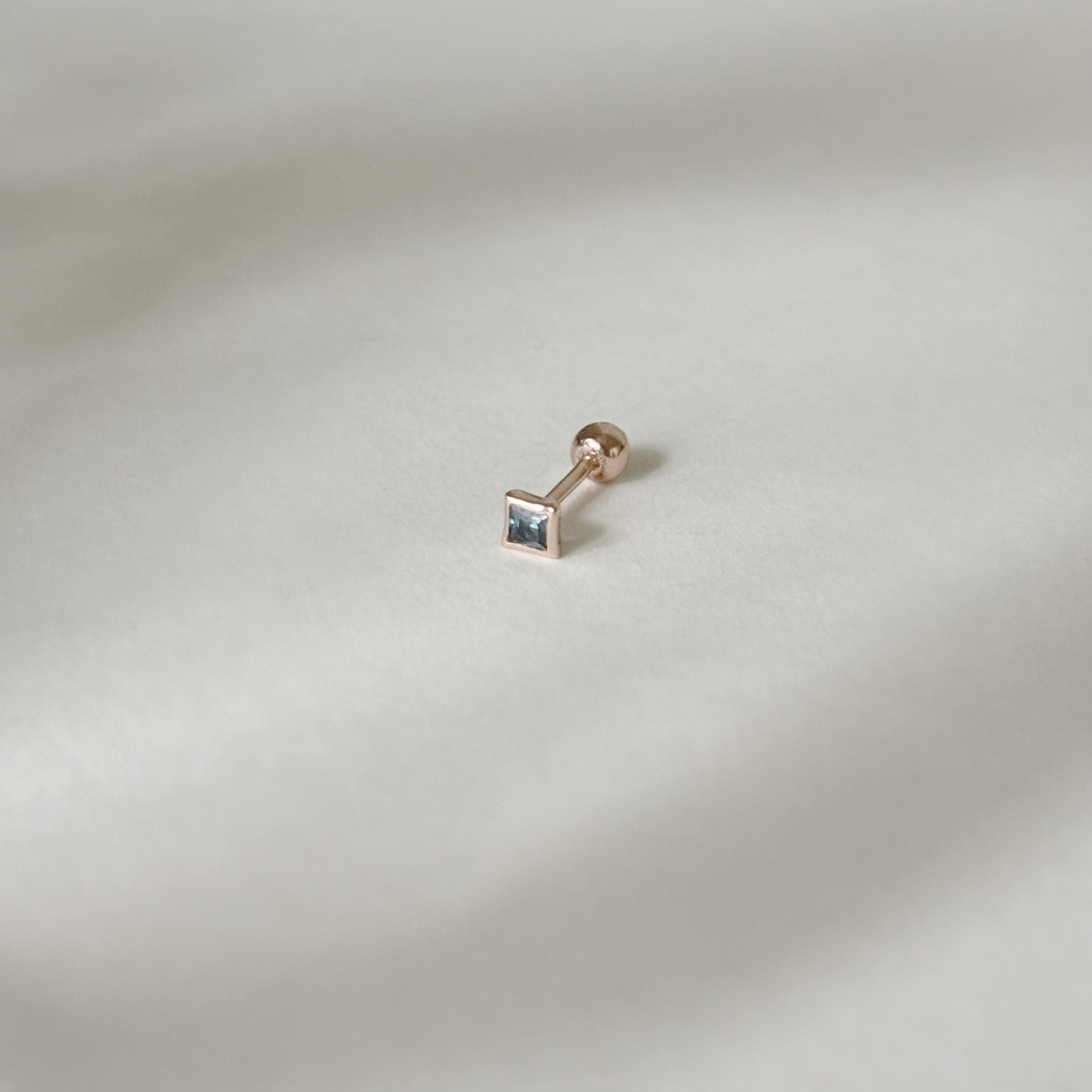 Mini bling倫敦托帕石轉珠耳環