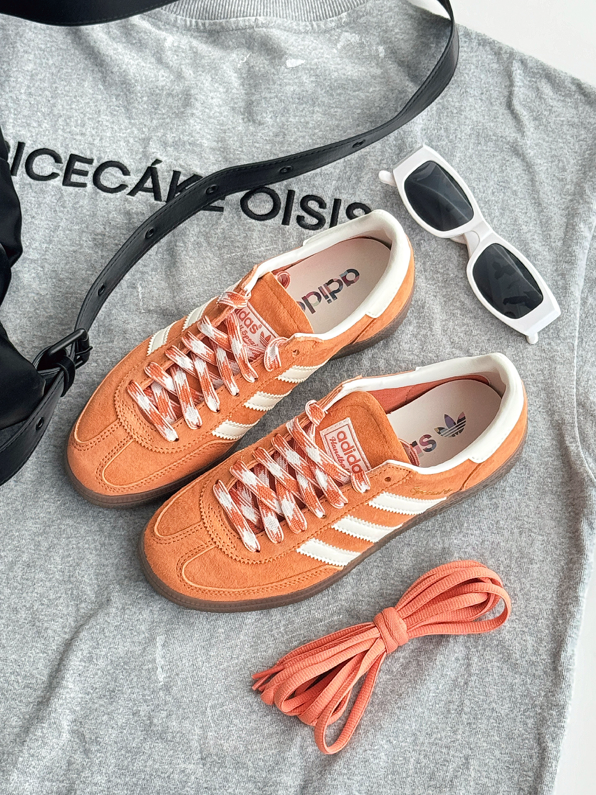 ADIDAS HANDBALL SPEZIAL 調色盤系列 香橙色 橘色 奶油白 編織鞋帶 男女鞋 KI5930 / 預購