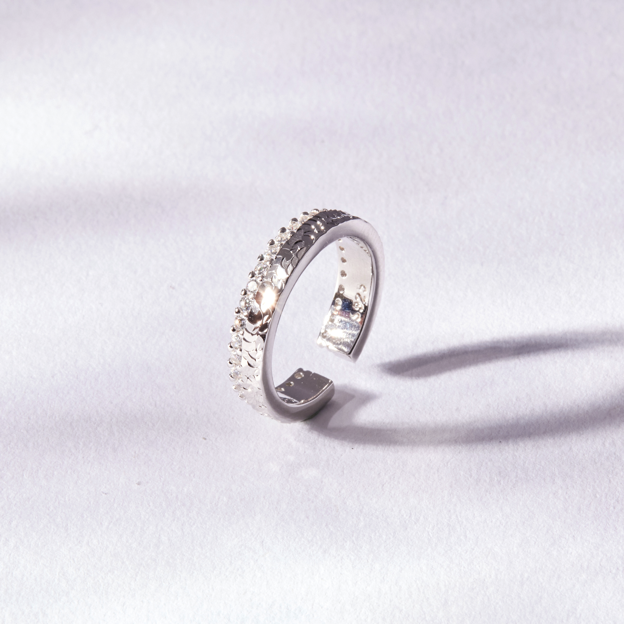 R1187  | 純銀閃亮鋯石戒指