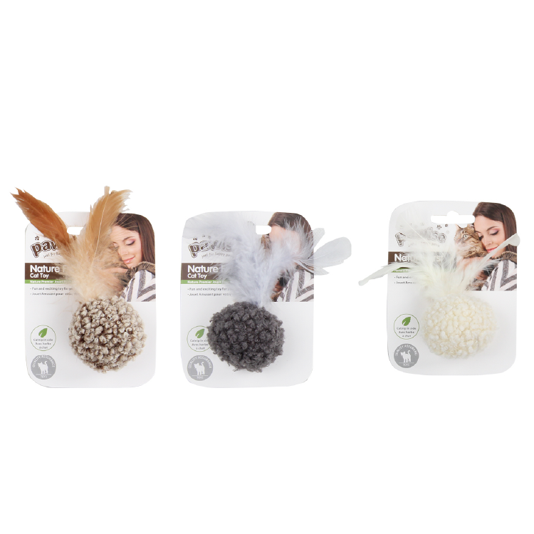 Pawise-n.毛巾料波波貓玩具 (No.28257)