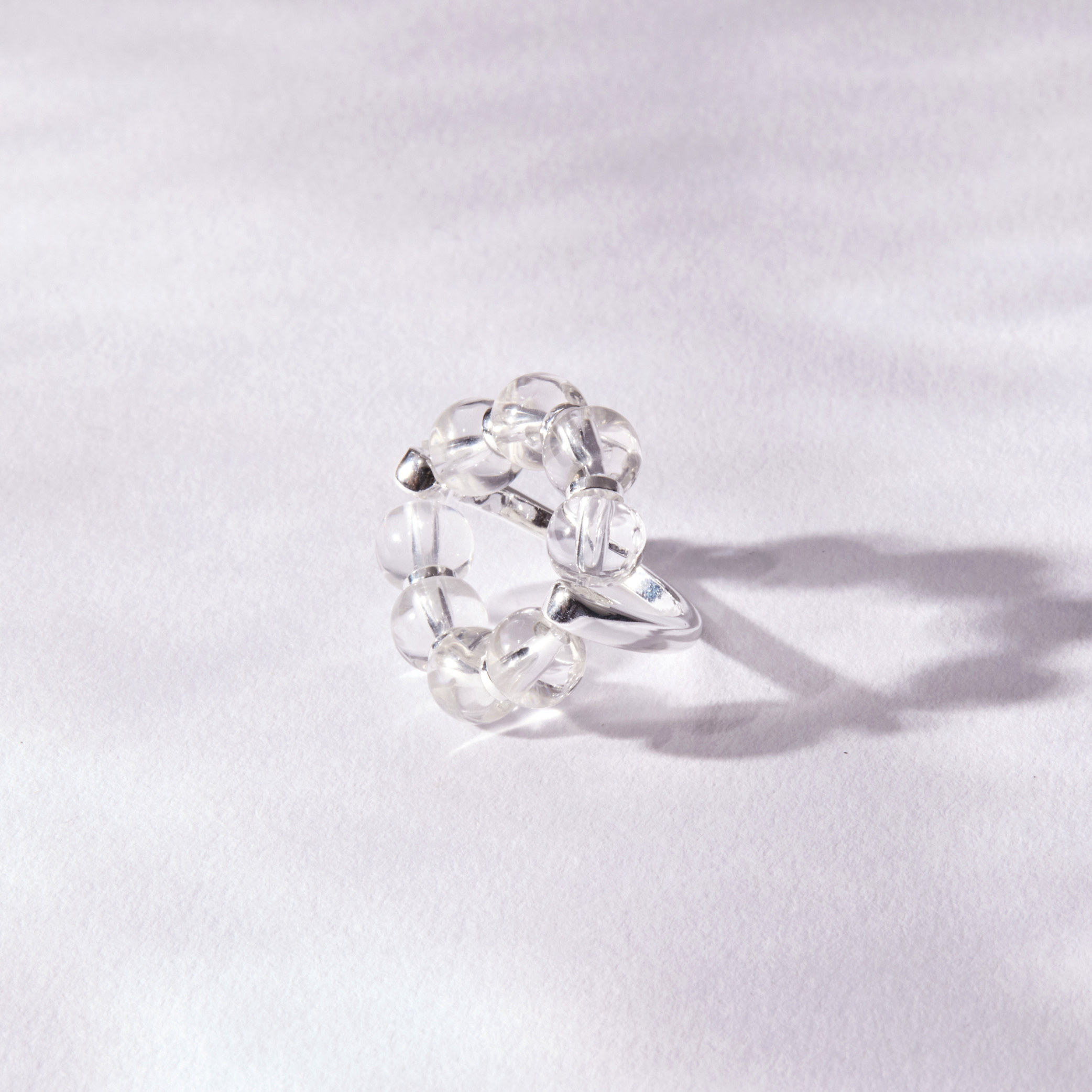 R1190  | 純銀白水晶戒指