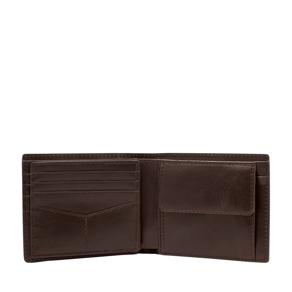 Derrick 真皮RFID防盜零錢袋皮夾-棕色 ML4728443