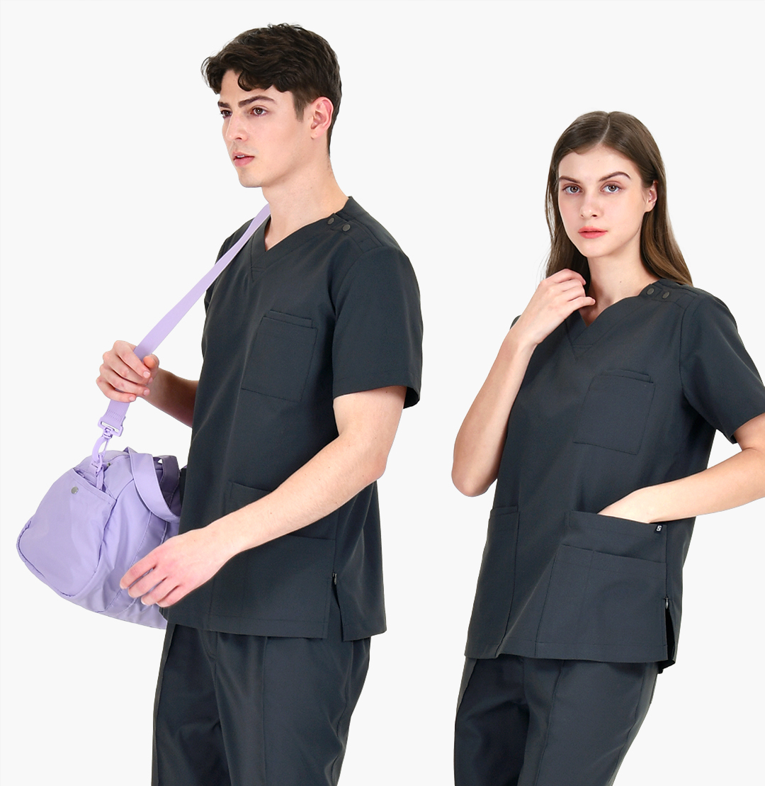 20204 EASYLIGHT 男女通用刷手服 隕石灰