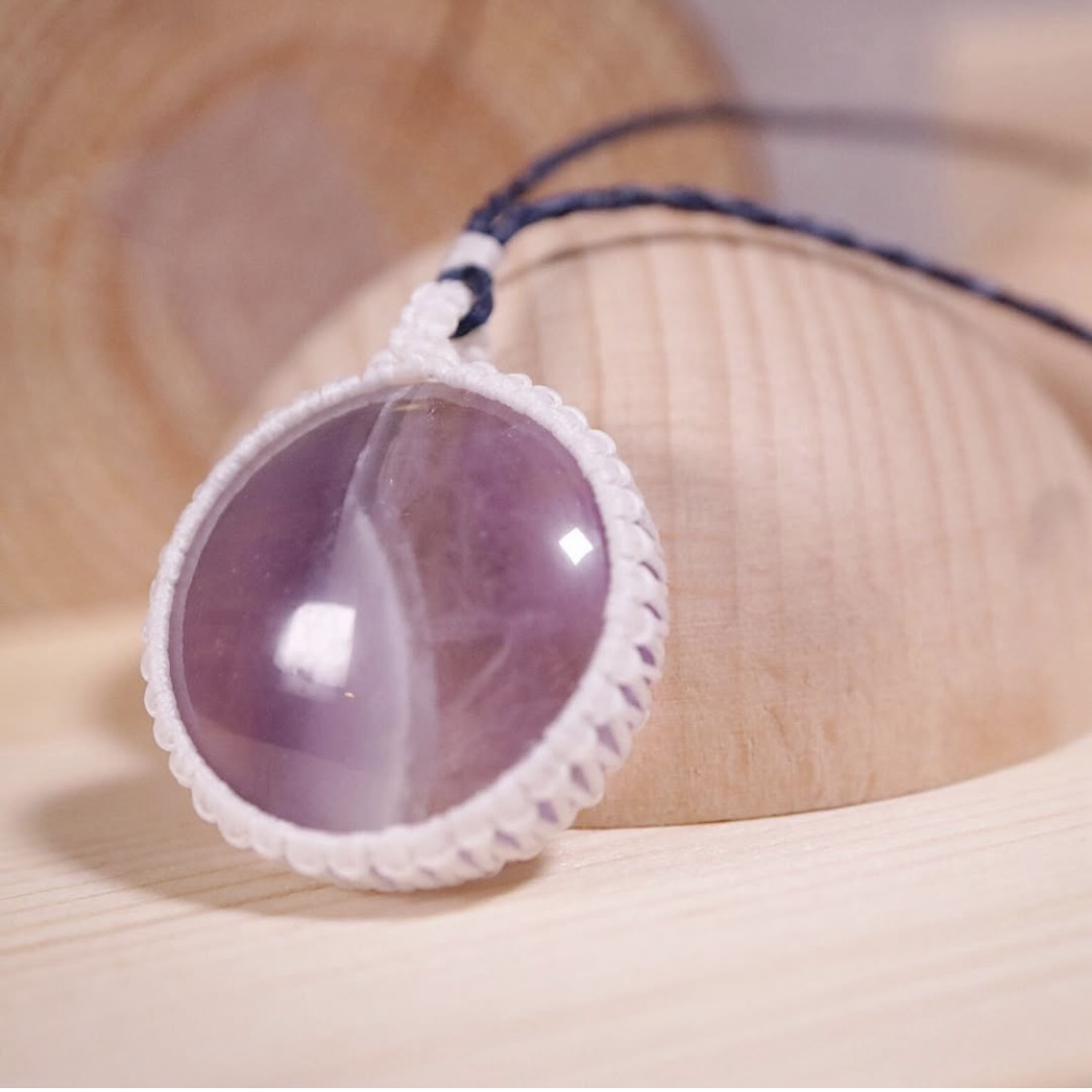 ✨夢幻紫水晶 手織頸鏈