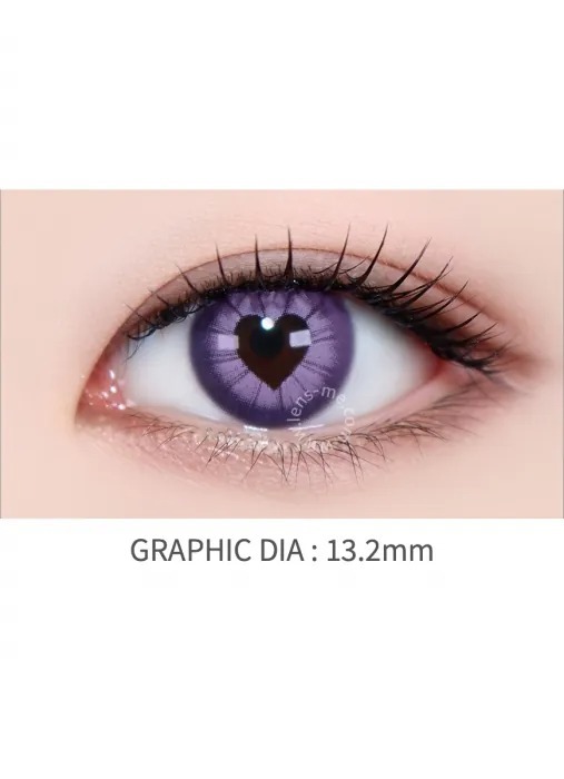 Lensme Ordermade Limited Pop Heart Violet｜月拋彩妝隱形眼鏡｜每盒2片