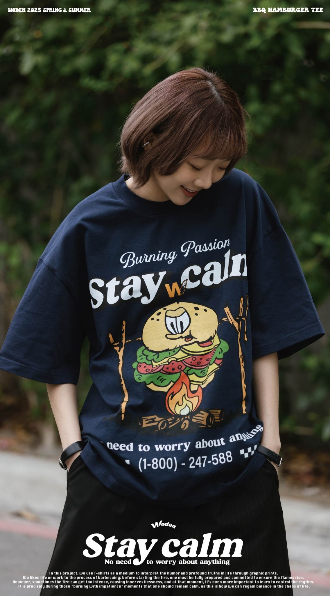 Woden 049 BBQ Hamburger Tee