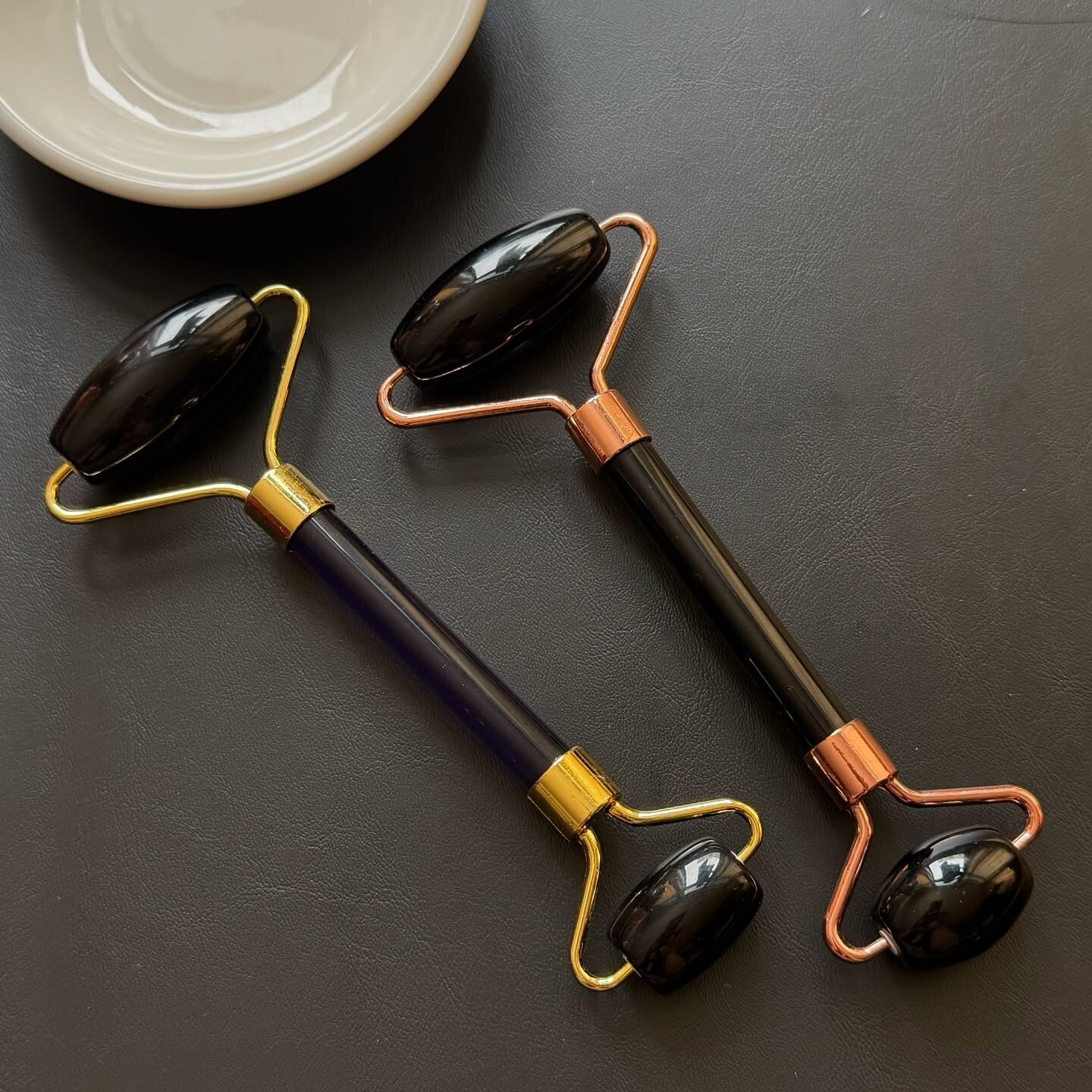 [原石] 黑曜石 水晶按摩滾輪