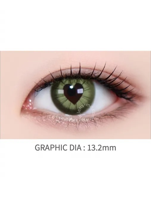 Lensme Ordermade Limited Pop Heart Olive｜月拋彩妝隱形眼鏡｜每盒2片