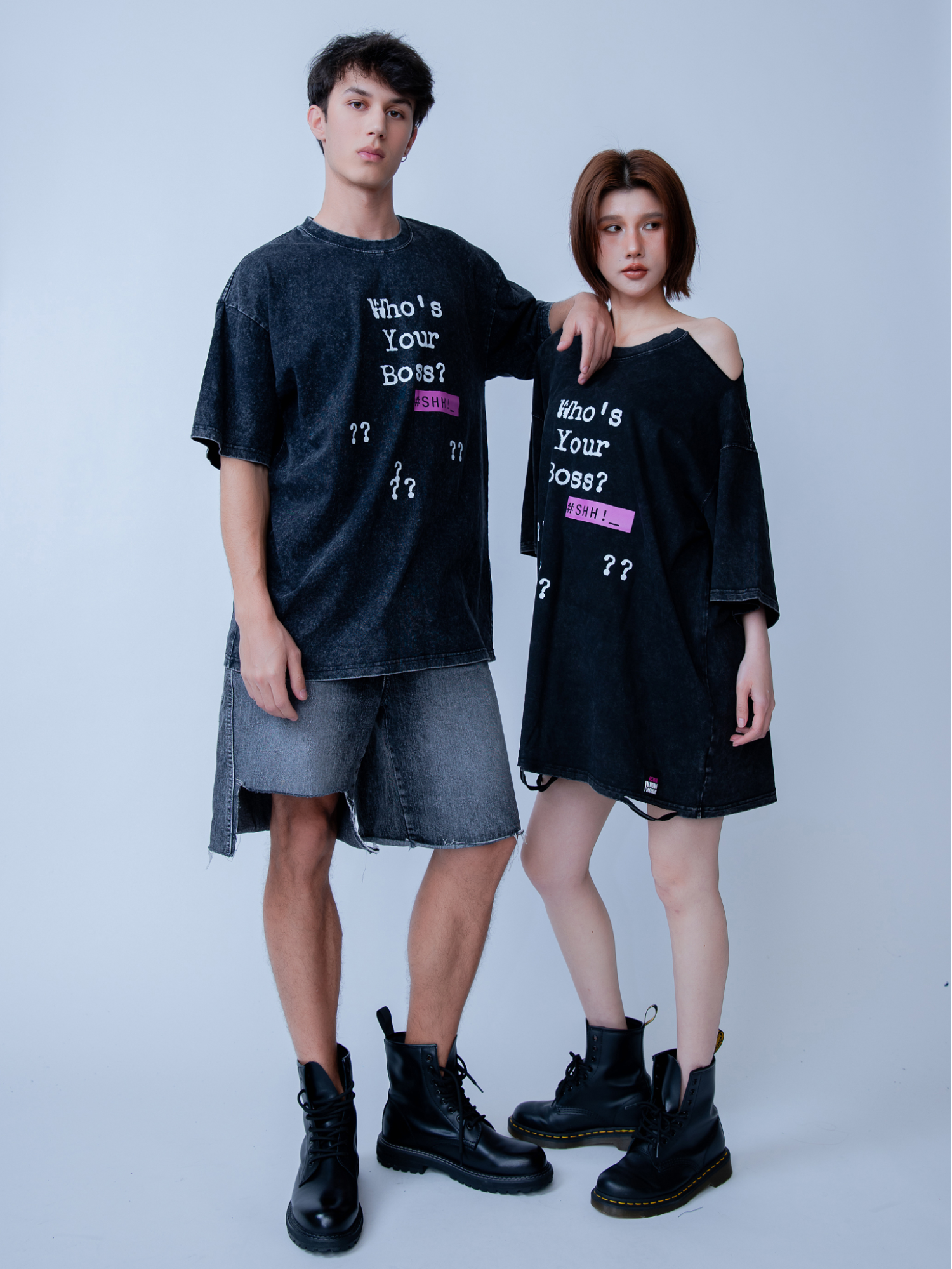 「SHH!」男女同款 Oversize 上衣