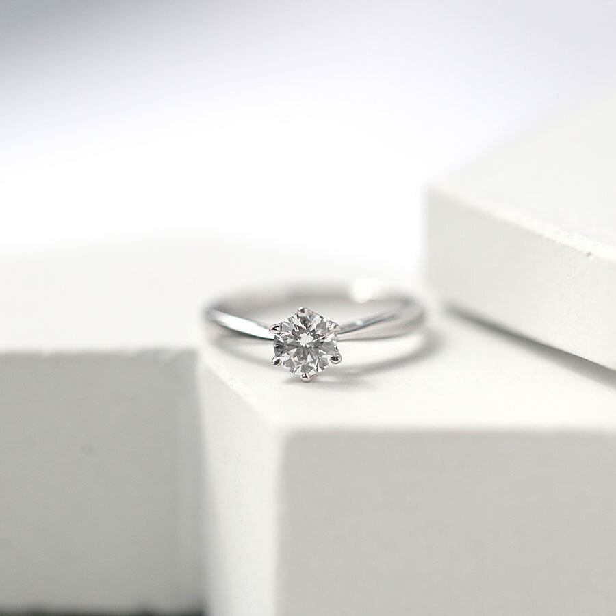 經典六爪 — GIA50分鑽石戒指