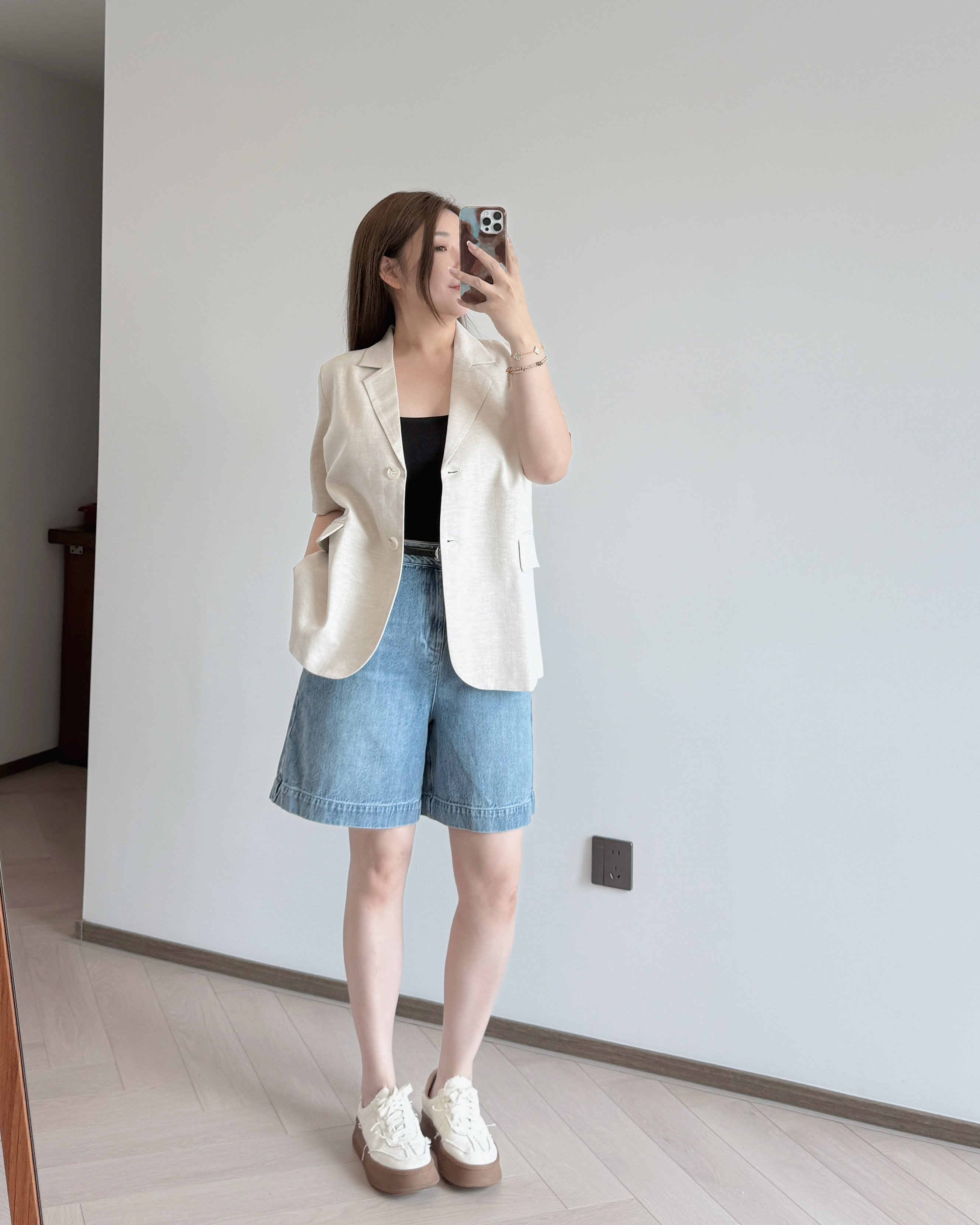 現貨 7233 天絲麻隨性風短袖西裝外套