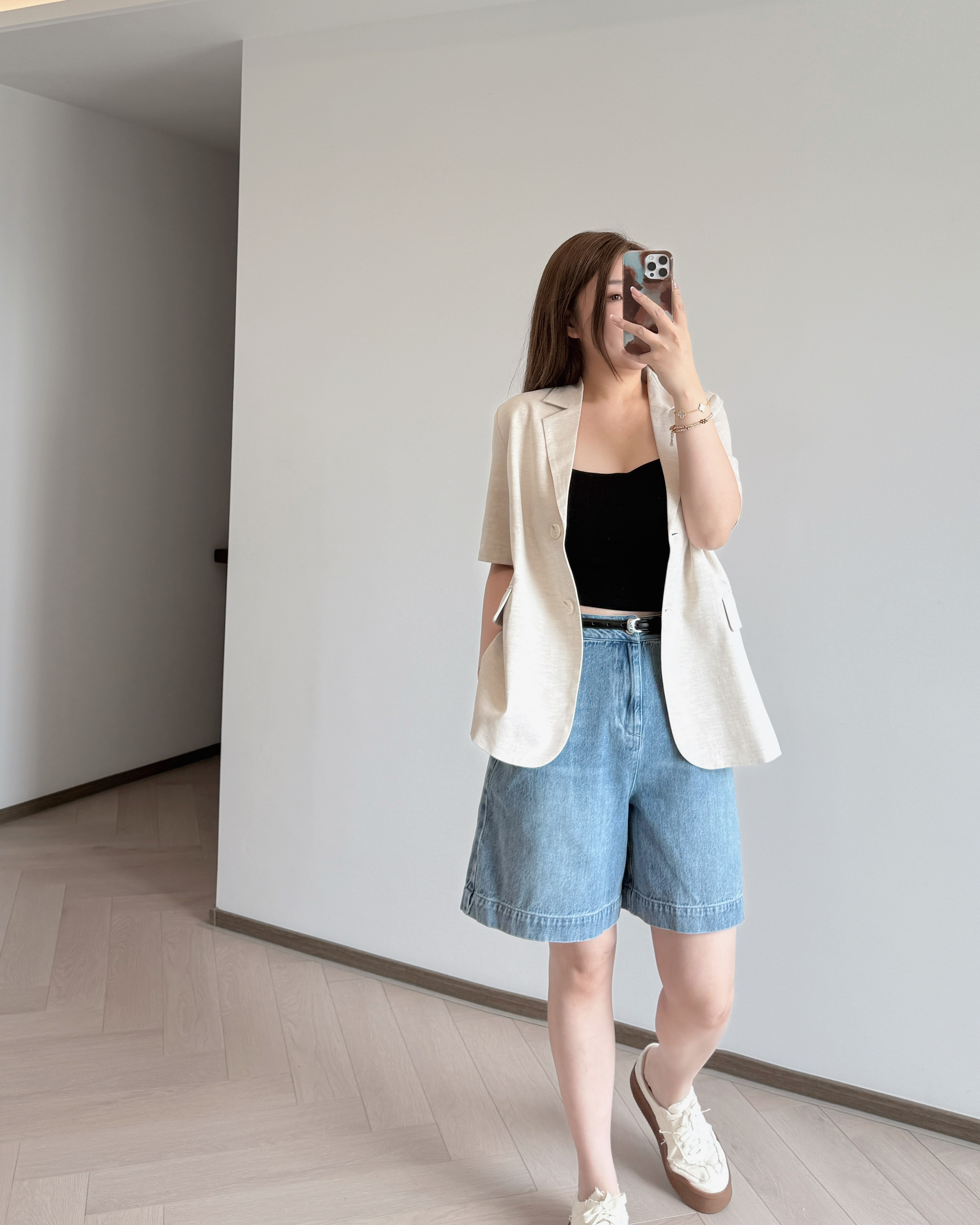 現貨 7234 極柔軟 洗水牛仔短褲