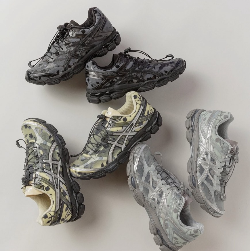 Cecilie Bahnsen x ASICS GEL-CUMULUS 16 花卉 黑色 灰色 奶油黃 聯名款 復古休閒鞋 1203A762-020-001-750
