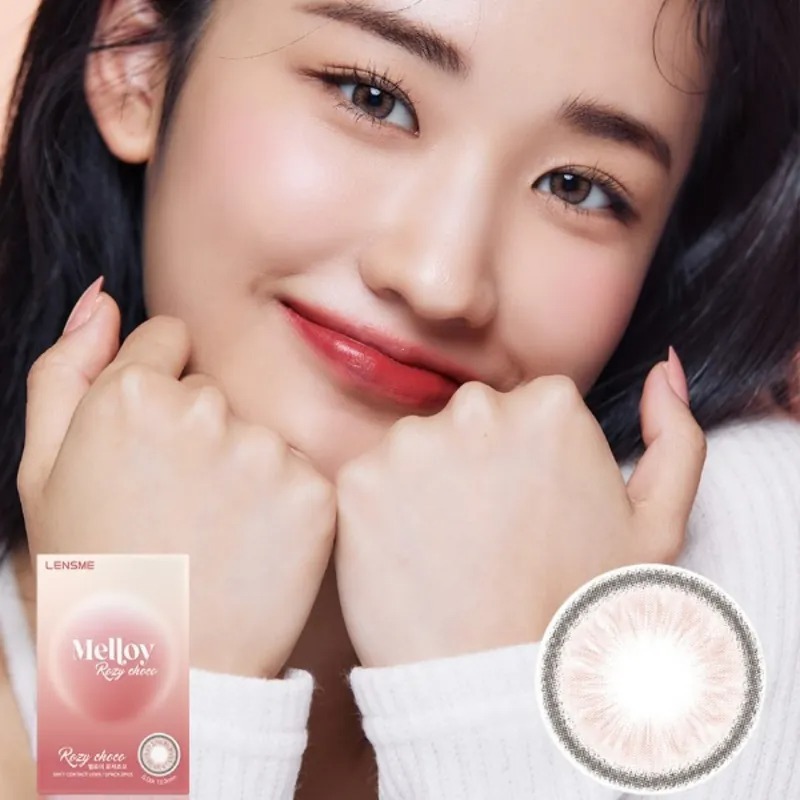 Lensme Melloy Rozy Choco｜月拋彩妝隱形眼鏡｜每盒2片
