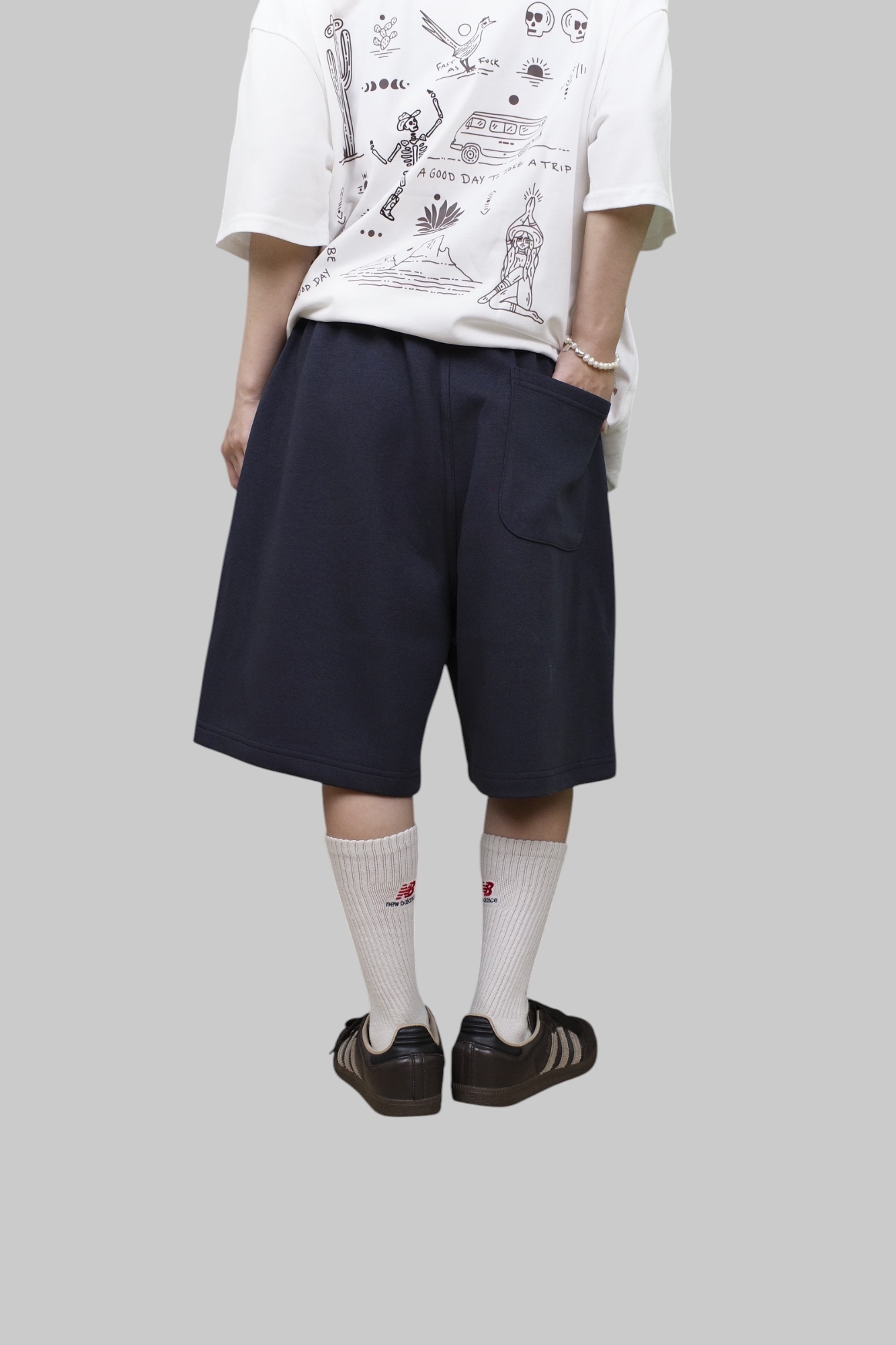 『Always_Good』中性款 重磅 太空棉 廓型 棉質 短褲